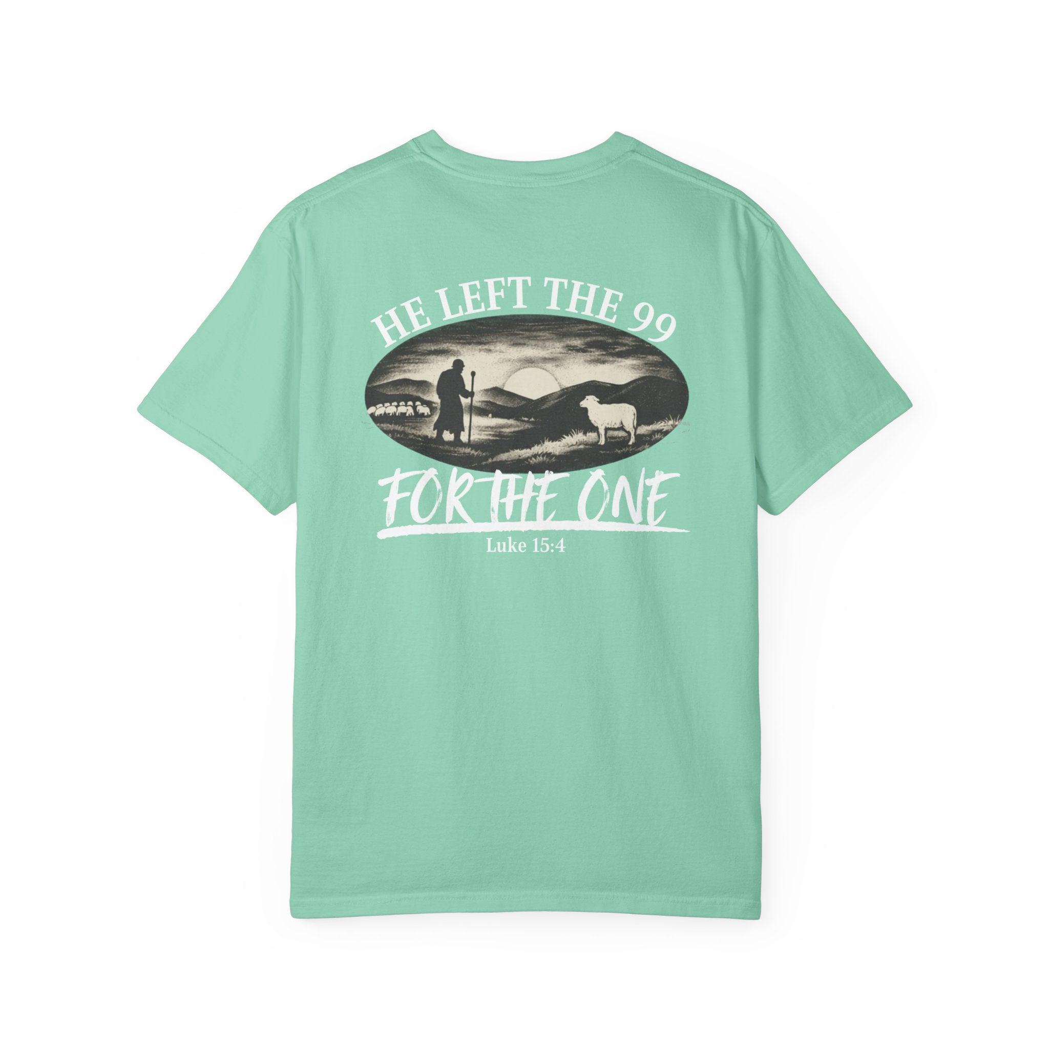 He Left the 99 Tee | One Was Worth It Shirt | Luke 15:4 Christian T-Shirt | Comfort Colors