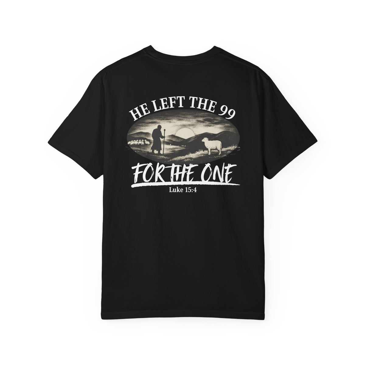 He Left the 99 Tee | One Was Worth It Shirt | Luke 15:4 Christian T-Shirt | Comfort Colors