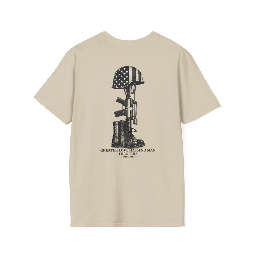 Memorial Military T-Shirt — "Never Forgotten" Fallen Soldier Tribute