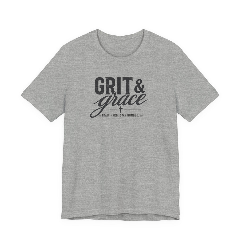 Grit and Grace Shirt | Christian Gym Tee | Faith Workout Shirt | Bella Canvas Shirt | Train Hard Stay Humble Tee