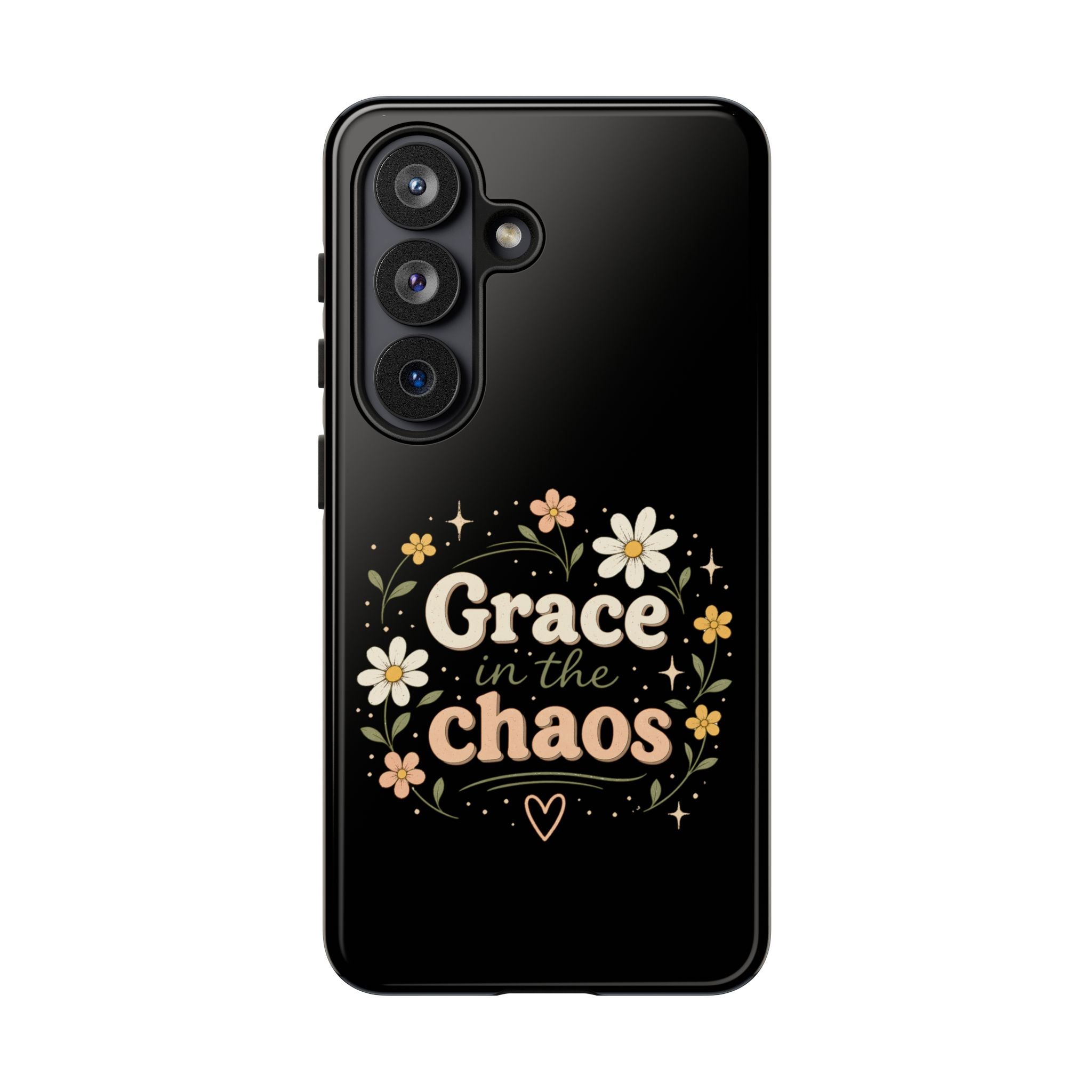 Grace in the Chaos Phone Case — Floral Protective Cover