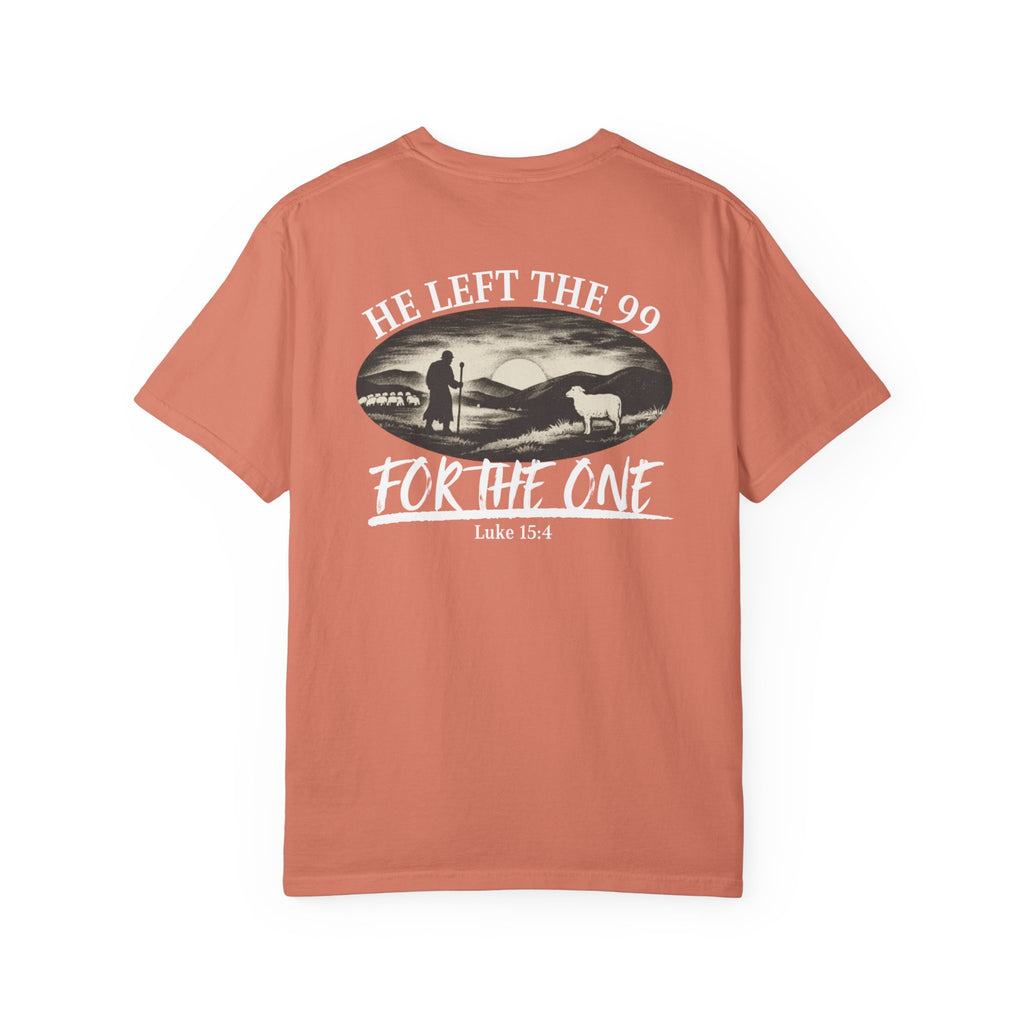 He Left the 99 Tee | One Was Worth It Shirt | Luke 15:4 Christian T-Shirt | Comfort Colors