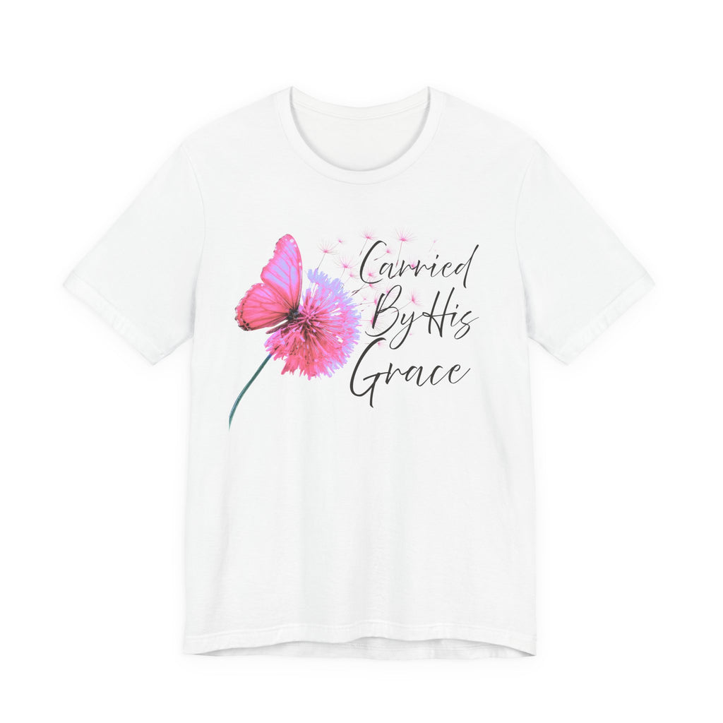 Carried By His Grace Shirt | Christian Floral Tee