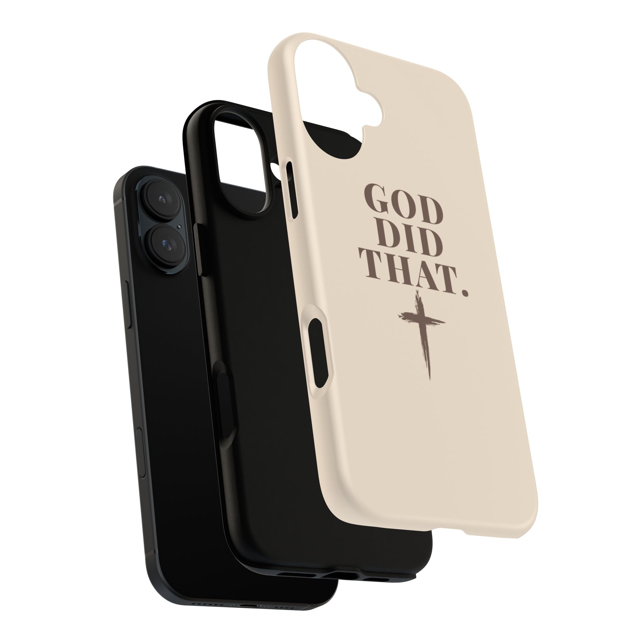 Christian Phone Case — “God Did That.” Cross Design, Faith iPhone Cover