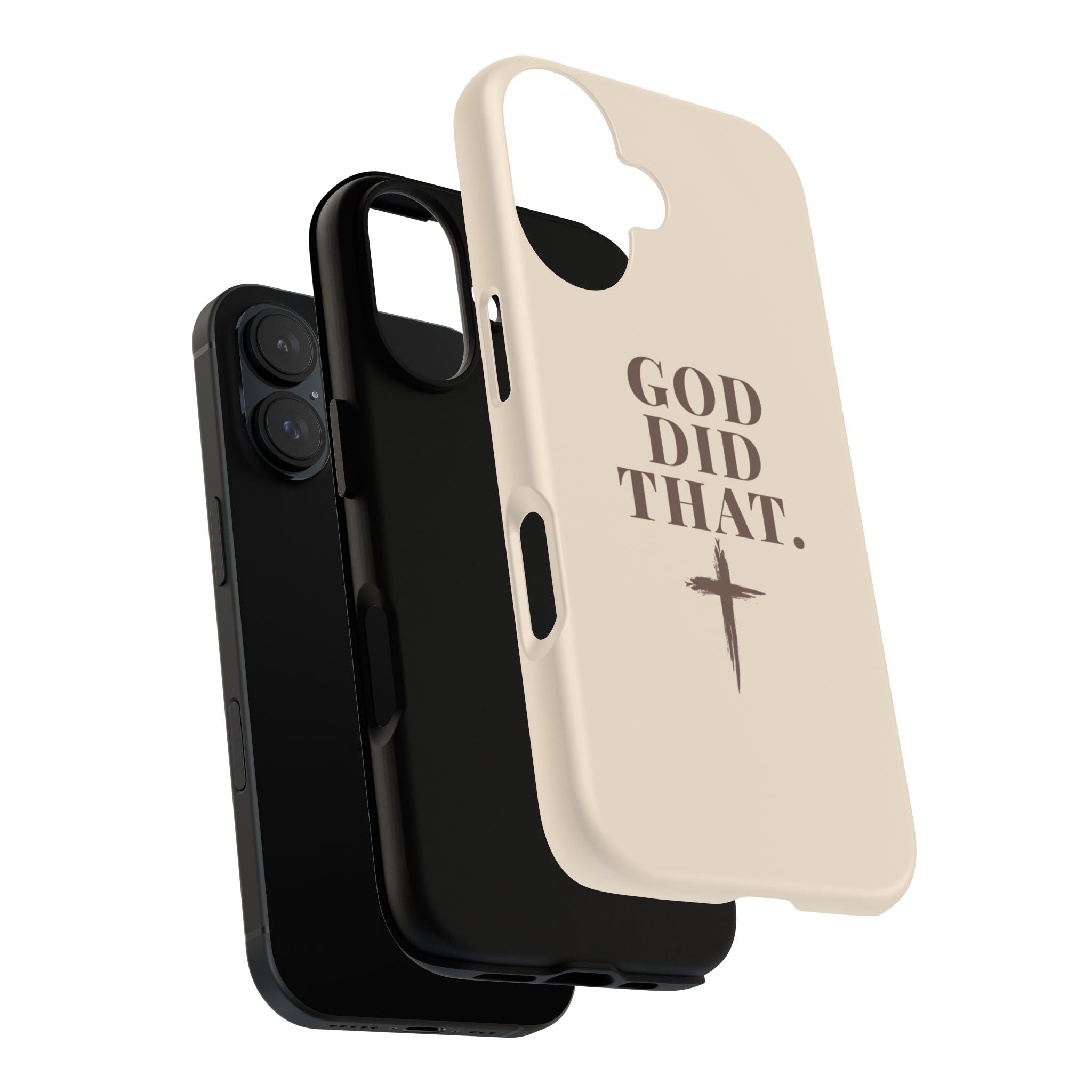 Christian Phone Case — “God Did That.” Cross Design, Faith iPhone Cover