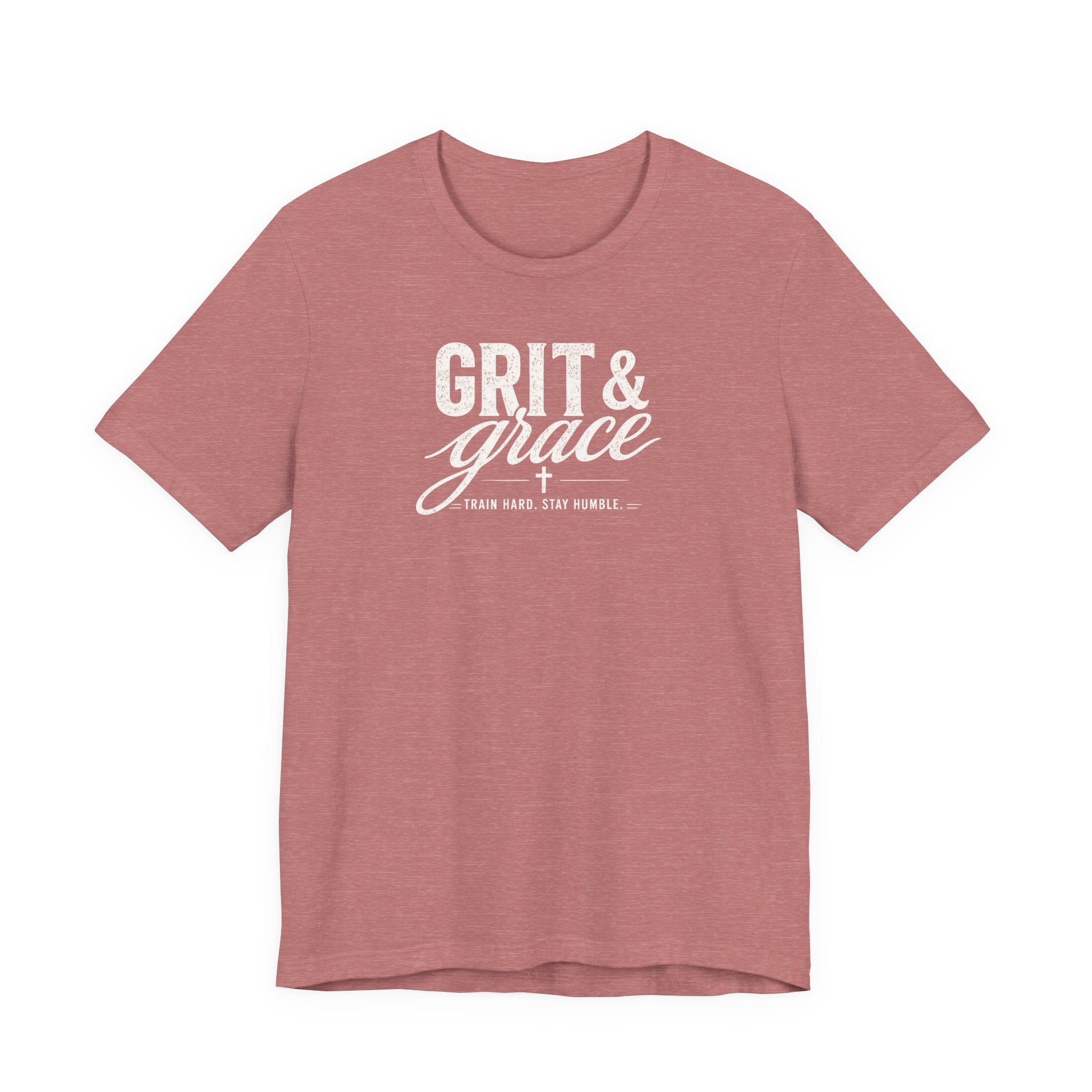 Grit and Grace Shirt | Christian Gym Tee | Faith Workout Shirt | Bella Canvas Shirt | Train Hard Stay Humble Tee