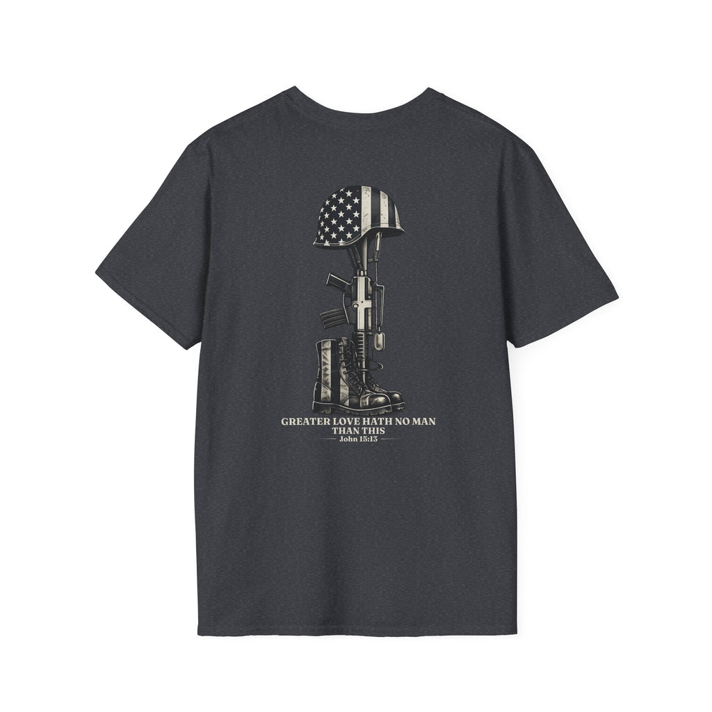 Memorial Military T-Shirt — "Never Forgotten" Fallen Soldier Tribute