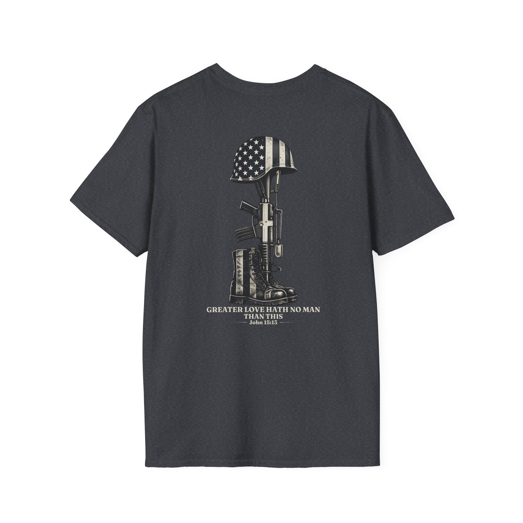 Memorial Military T-Shirt — "Never Forgotten" Fallen Soldier Tribute