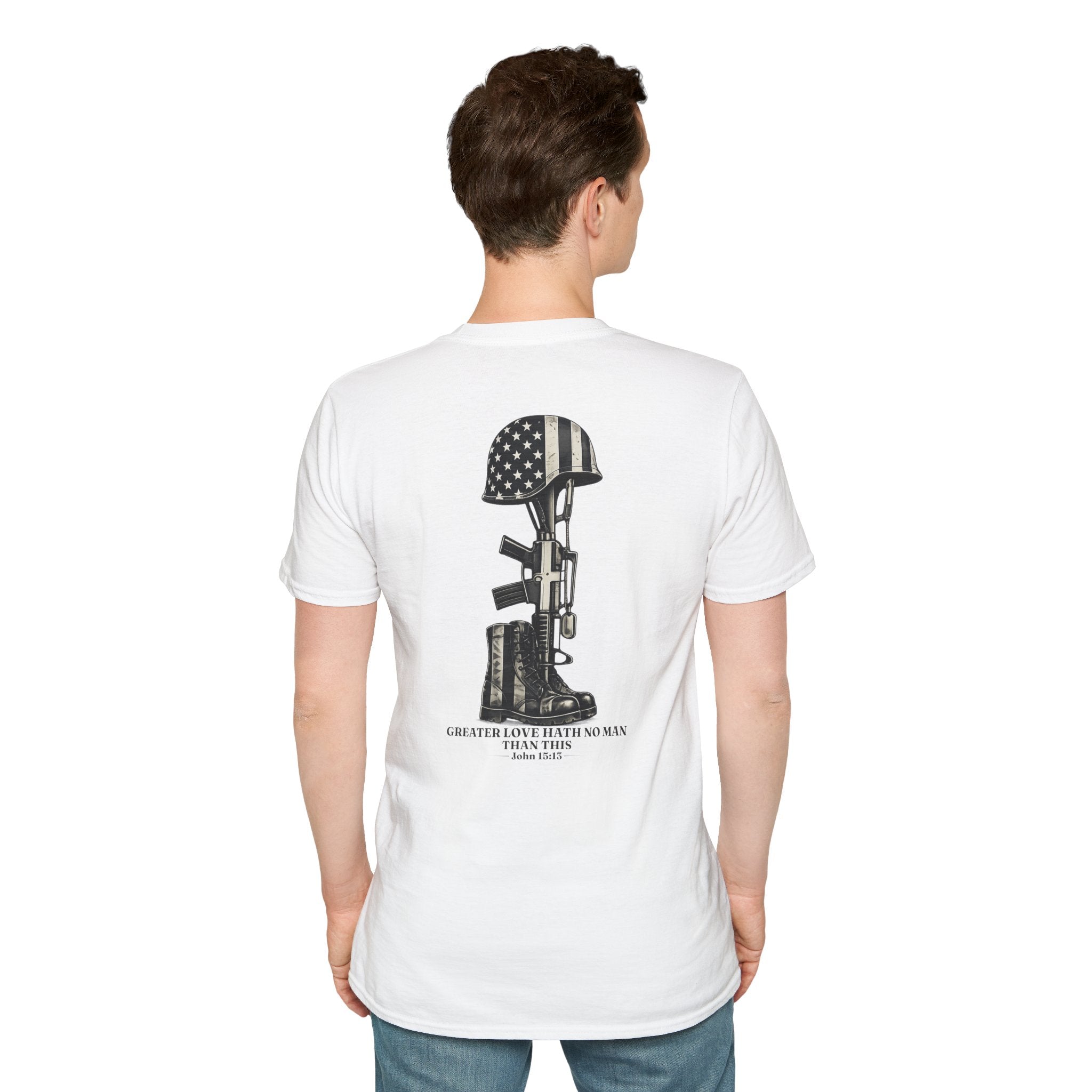 Memorial Military T-Shirt — "Never Forgotten" Fallen Soldier Tribute