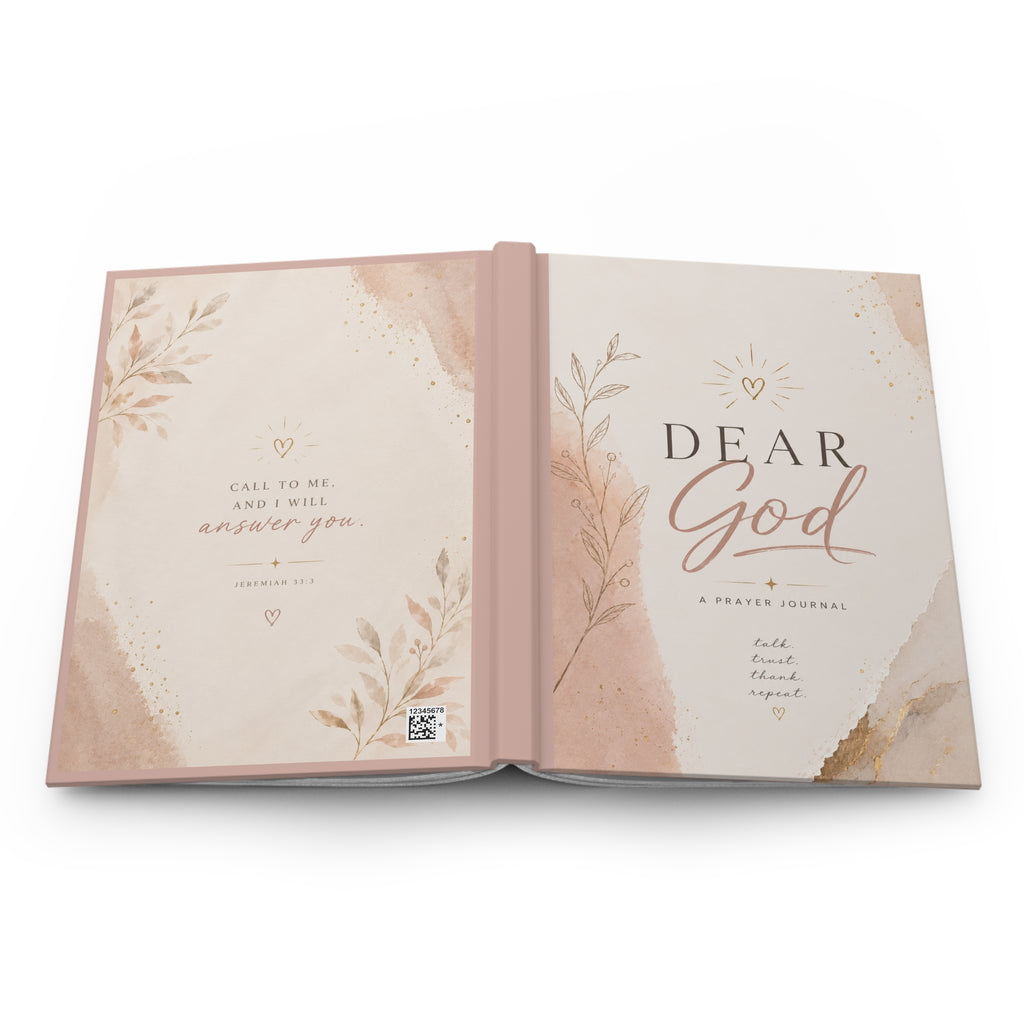 Dear God Prayer Journal — Hardcover Matte Christian Devotional Notebook