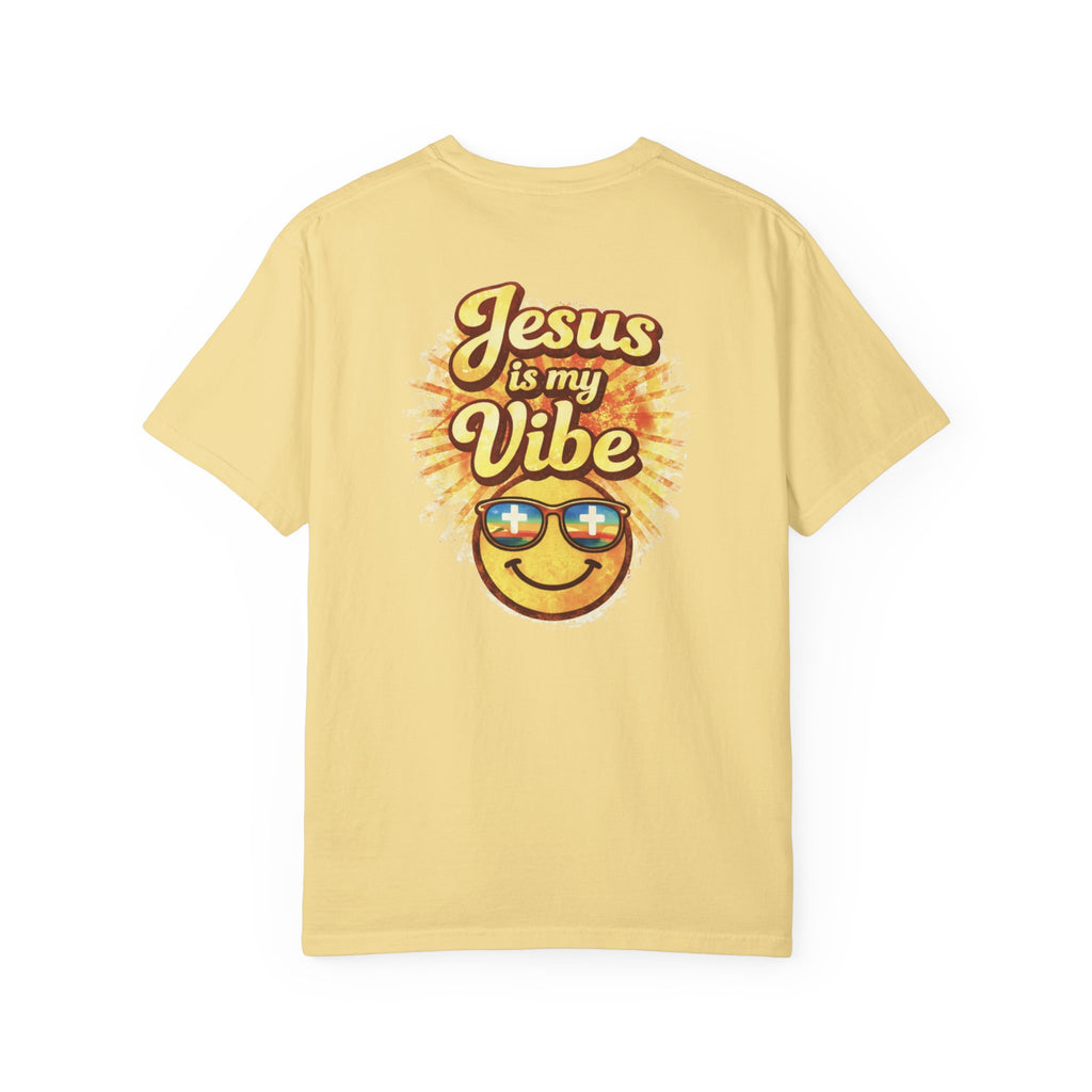 Jesus Is My Vibe Shirt – Comfort Colors Christian Graphic Tee – Floral Faith Shirt – Retro Christian Tee – Women’s Faith Apparel