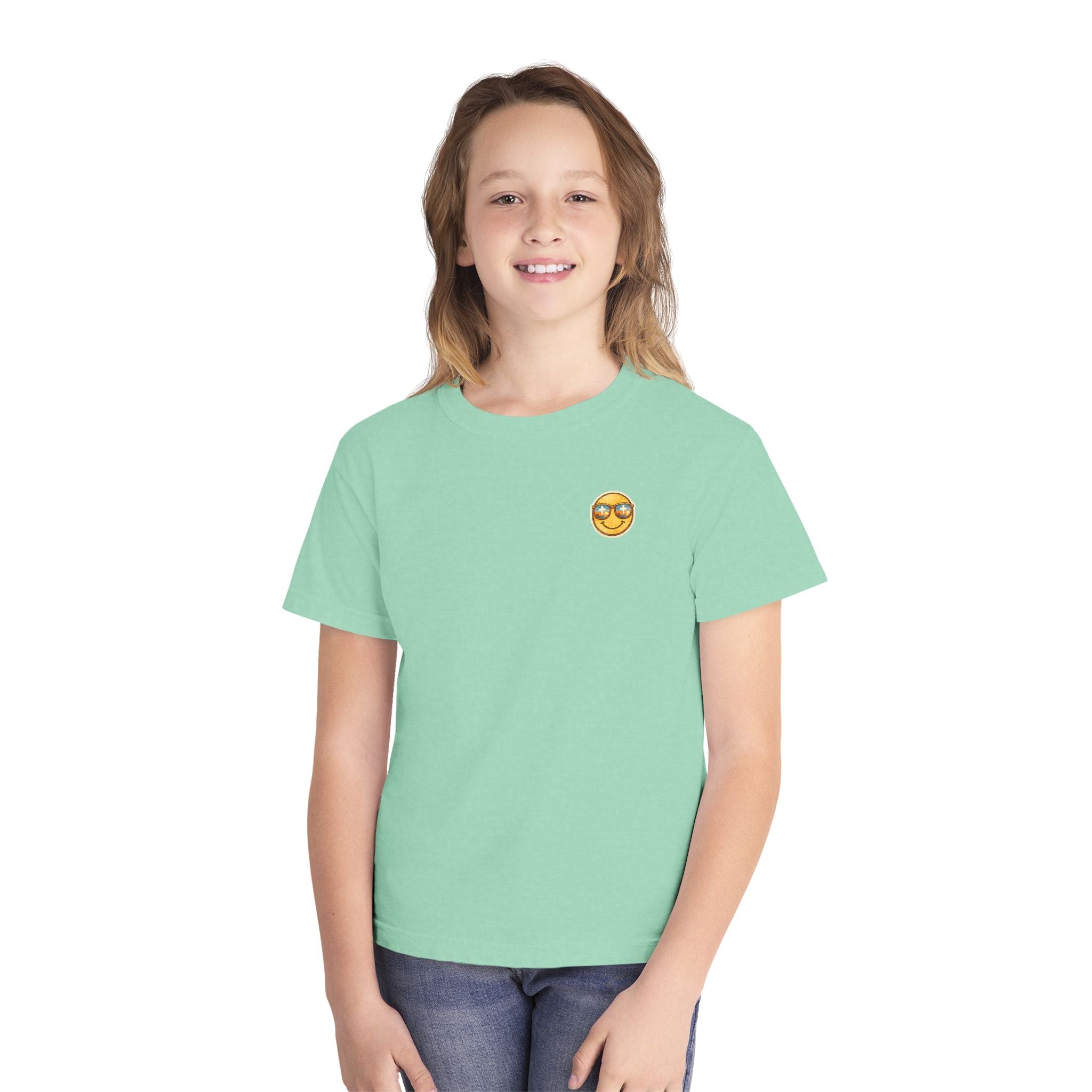 Youth Tee — "Salt & Light" Smiling Sun Graphic (Matthew 5:13-16)