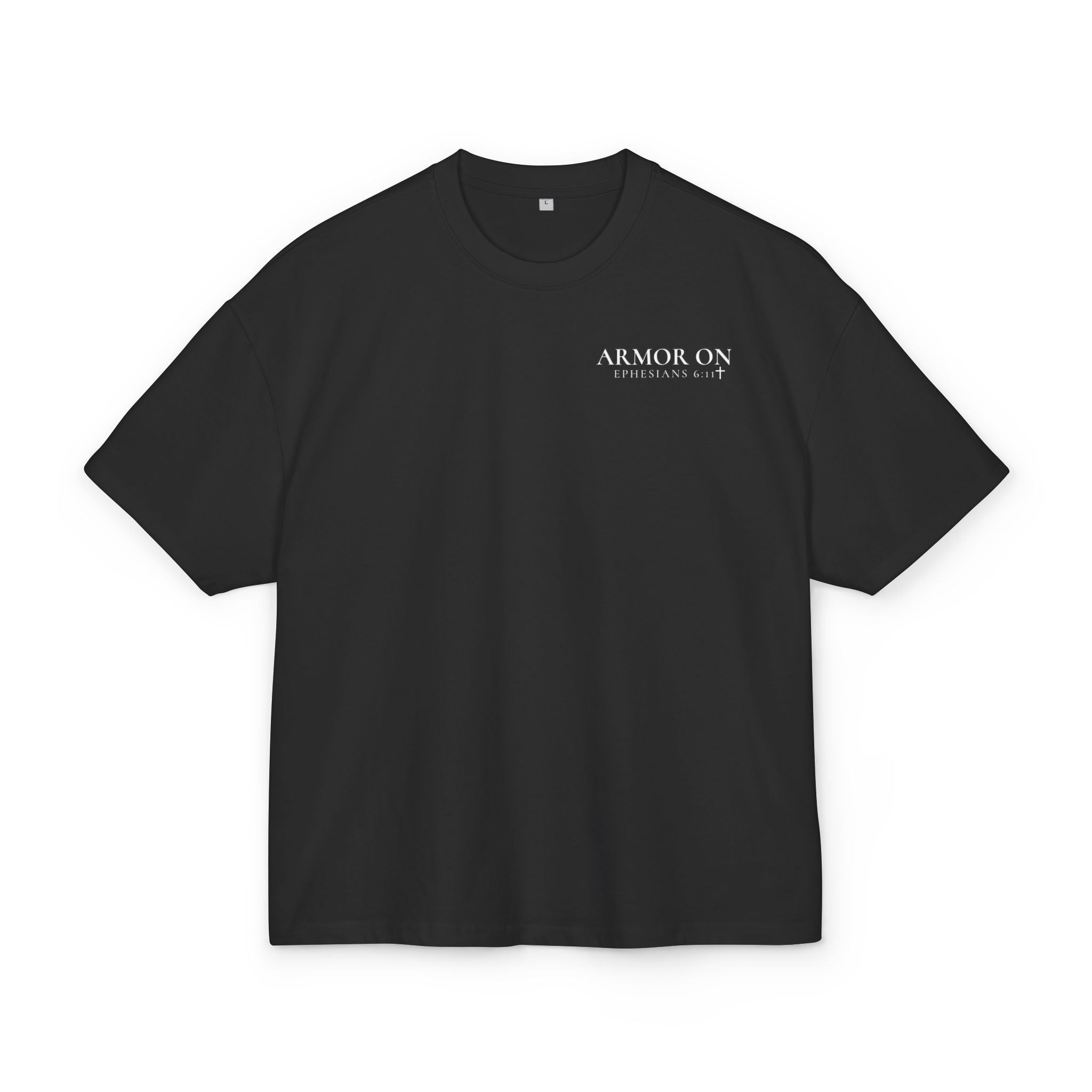 Armor On Oversized Christian Tee – Ephesians 6:10-18 Faith Shirt
