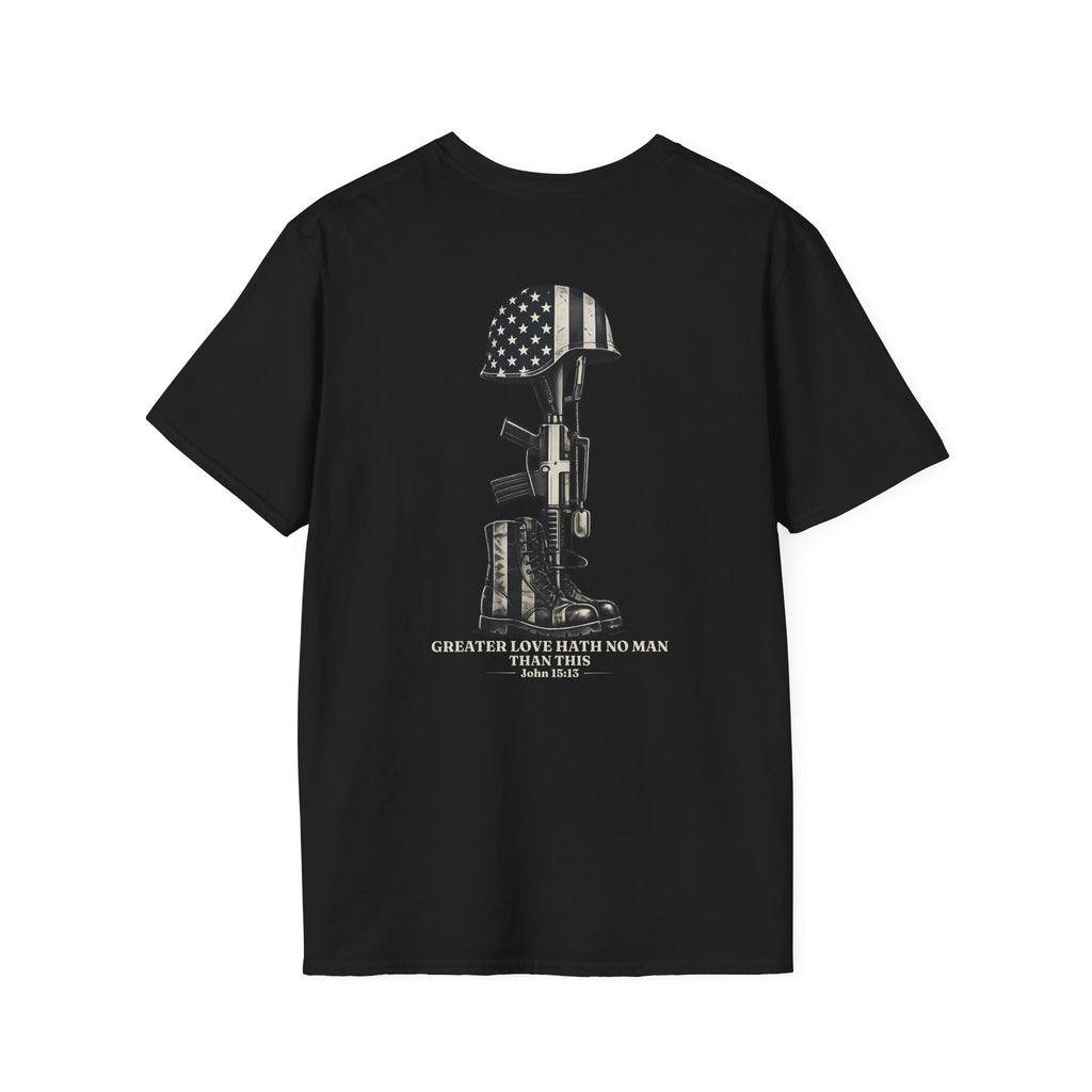 Memorial Military T-Shirt — "Never Forgotten" Fallen Soldier Tribute