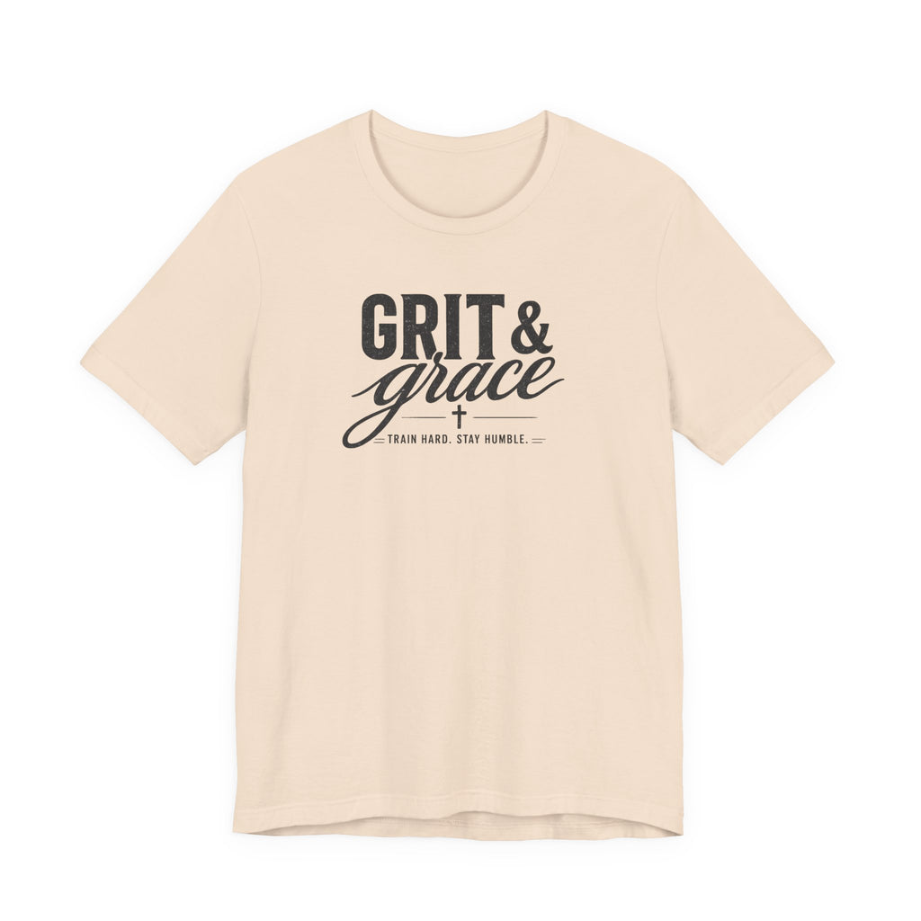 Grit and Grace Shirt | Christian Gym Tee | Faith Workout Shirt | Bella Canvas Shirt | Train Hard Stay Humble Tee
