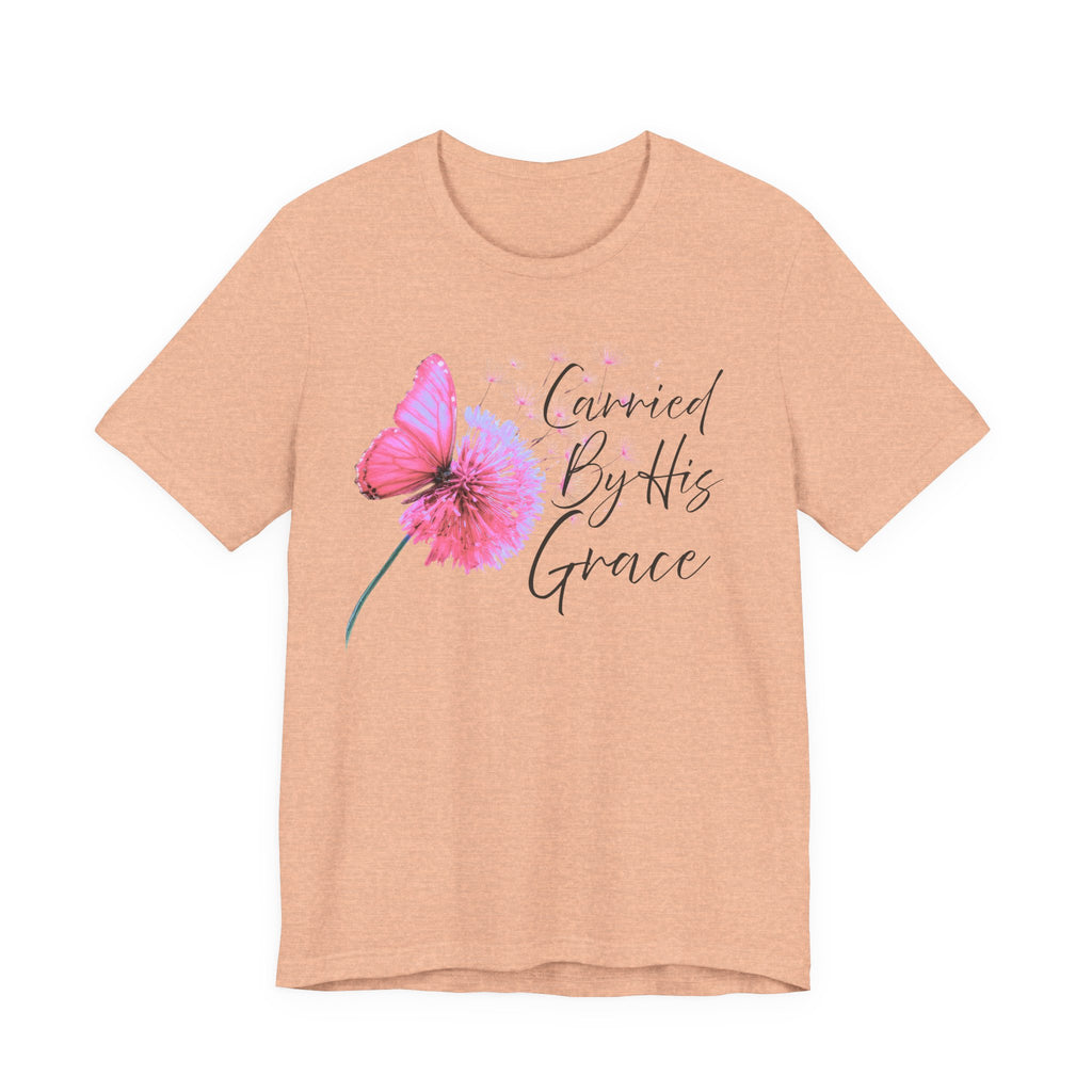 Carried By His Grace Shirt | Christian Floral Tee