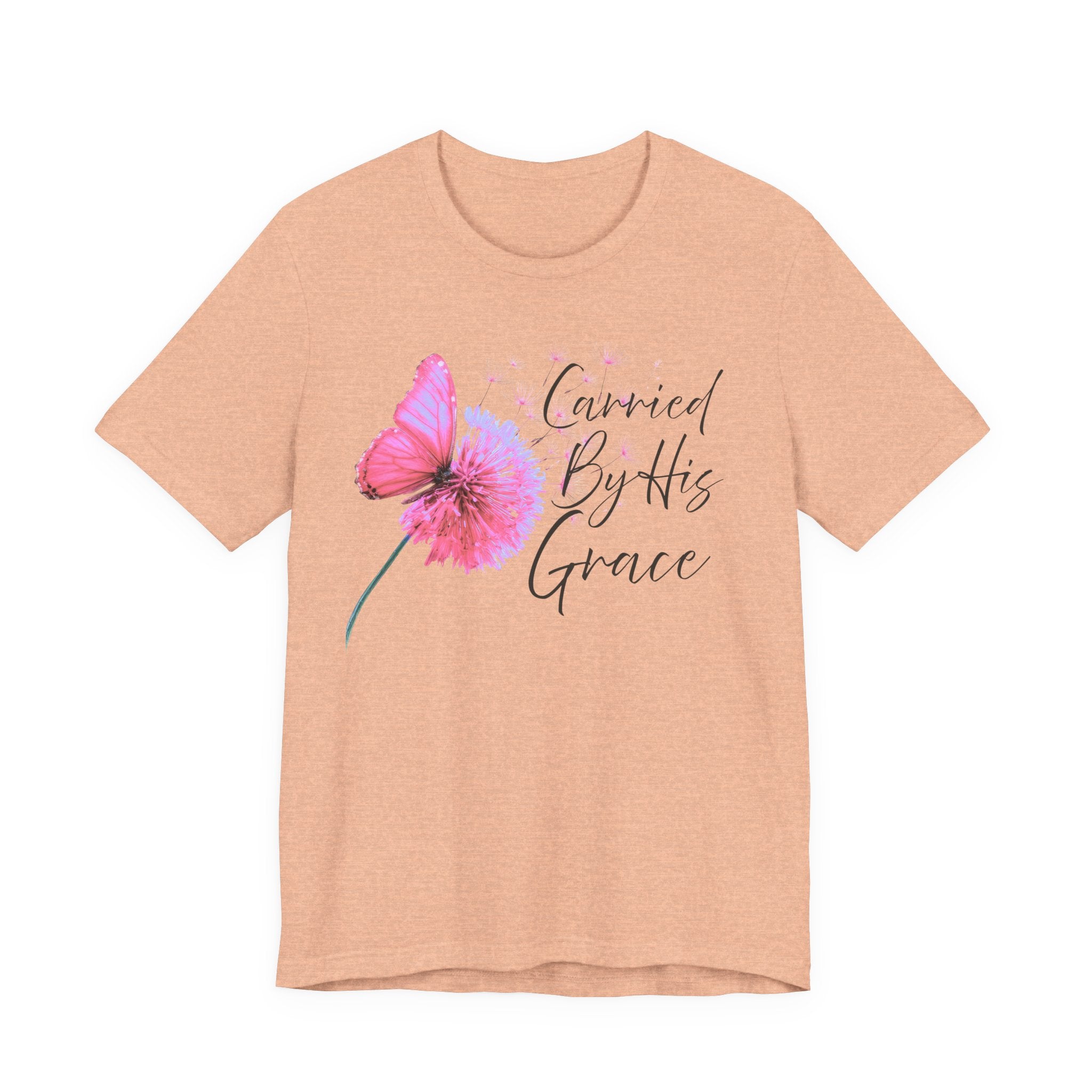 Carried By His Grace Shirt | Christian Floral Tee