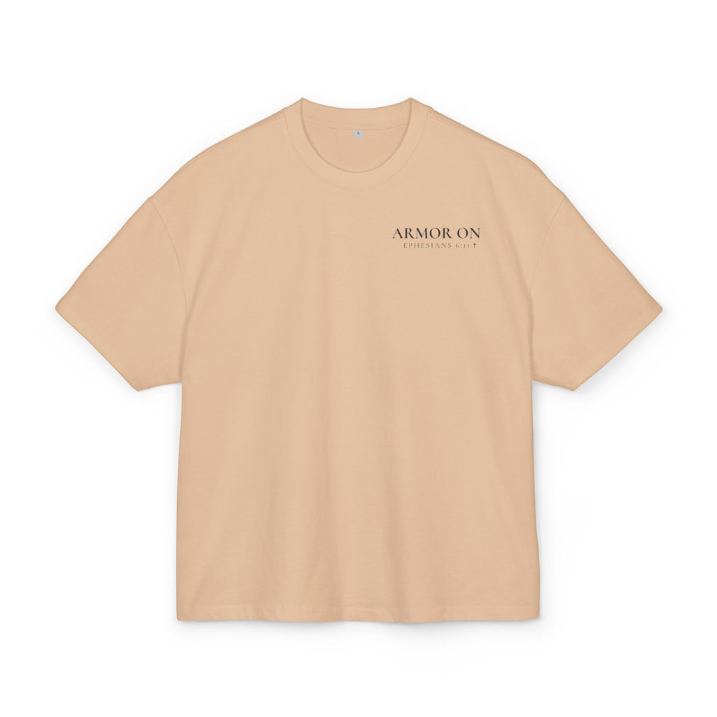 Armor On Oversized Christian Tee – Ephesians 6:10-18 Faith Shirt