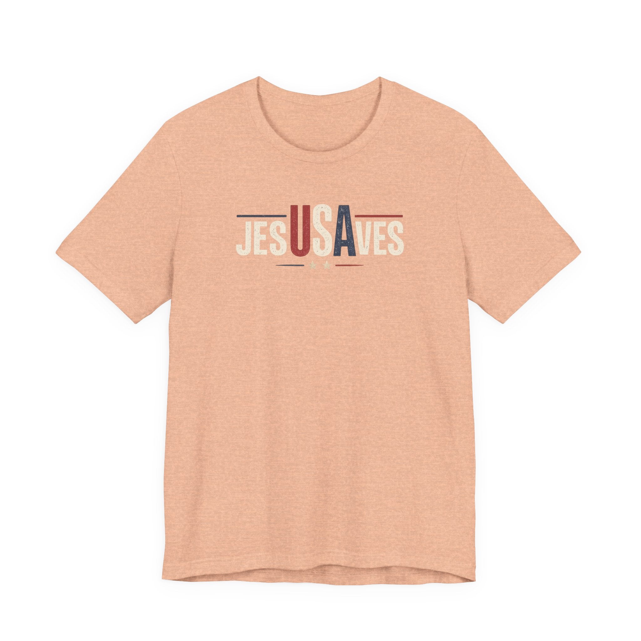 Jesus Saves Patriotic T‑Shirt — 'JesUSAves' Christian Tee