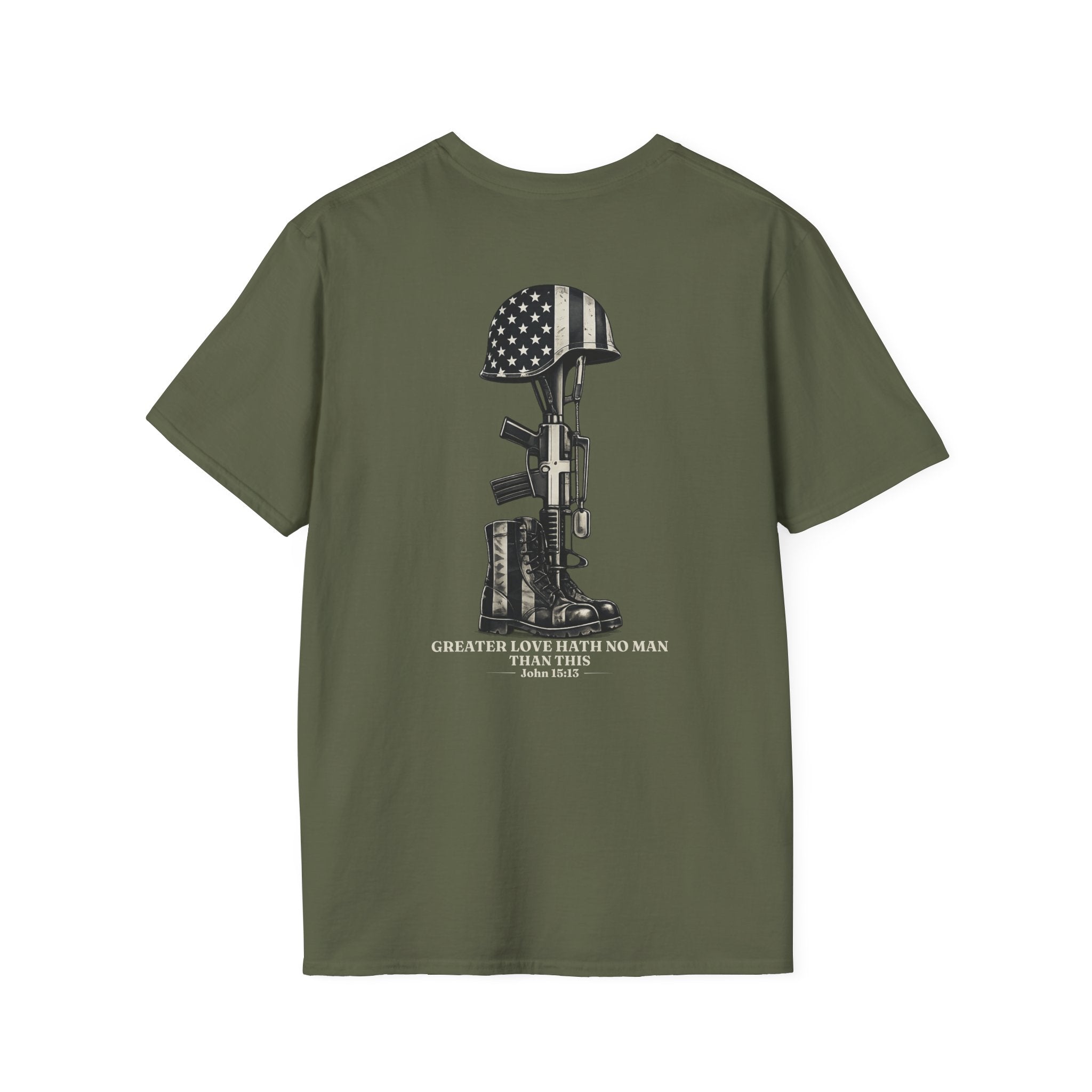Memorial Military T-Shirt — "Never Forgotten" Fallen Soldier Tribute