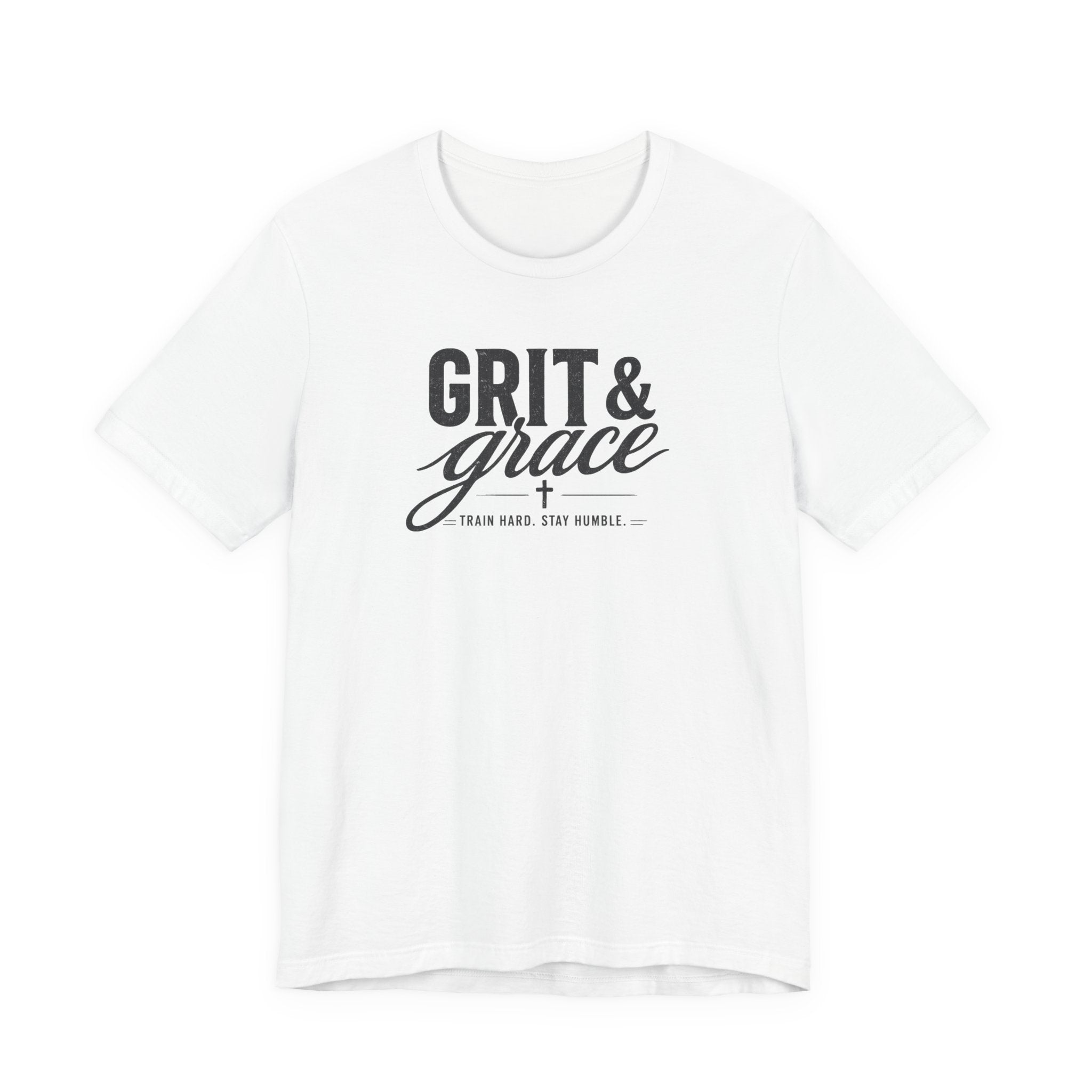 Grit and Grace Shirt | Christian Gym Tee | Faith Workout Shirt | Bella Canvas Shirt | Train Hard Stay Humble Tee