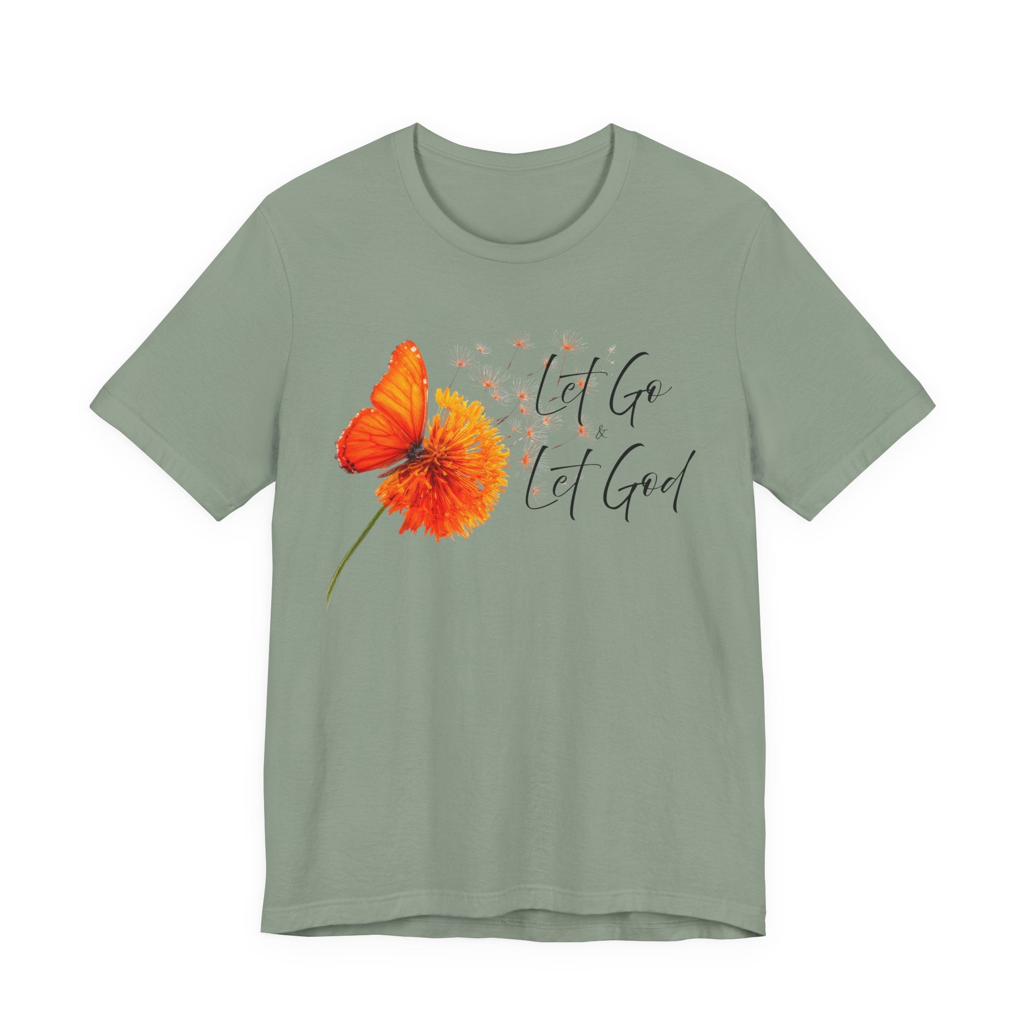 Let Go Let God Shirt | Christian Floral Tee