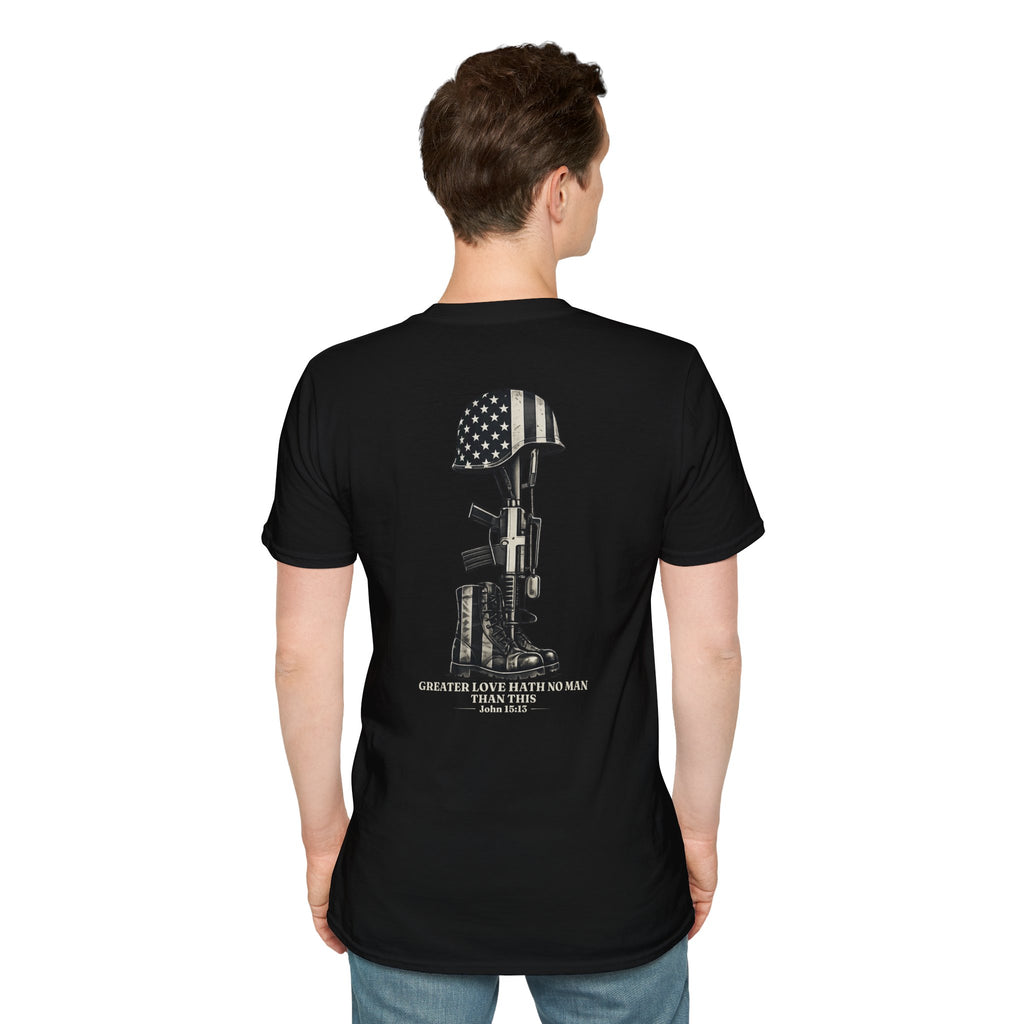 Memorial Military T-Shirt — "Never Forgotten" Fallen Soldier Tribute