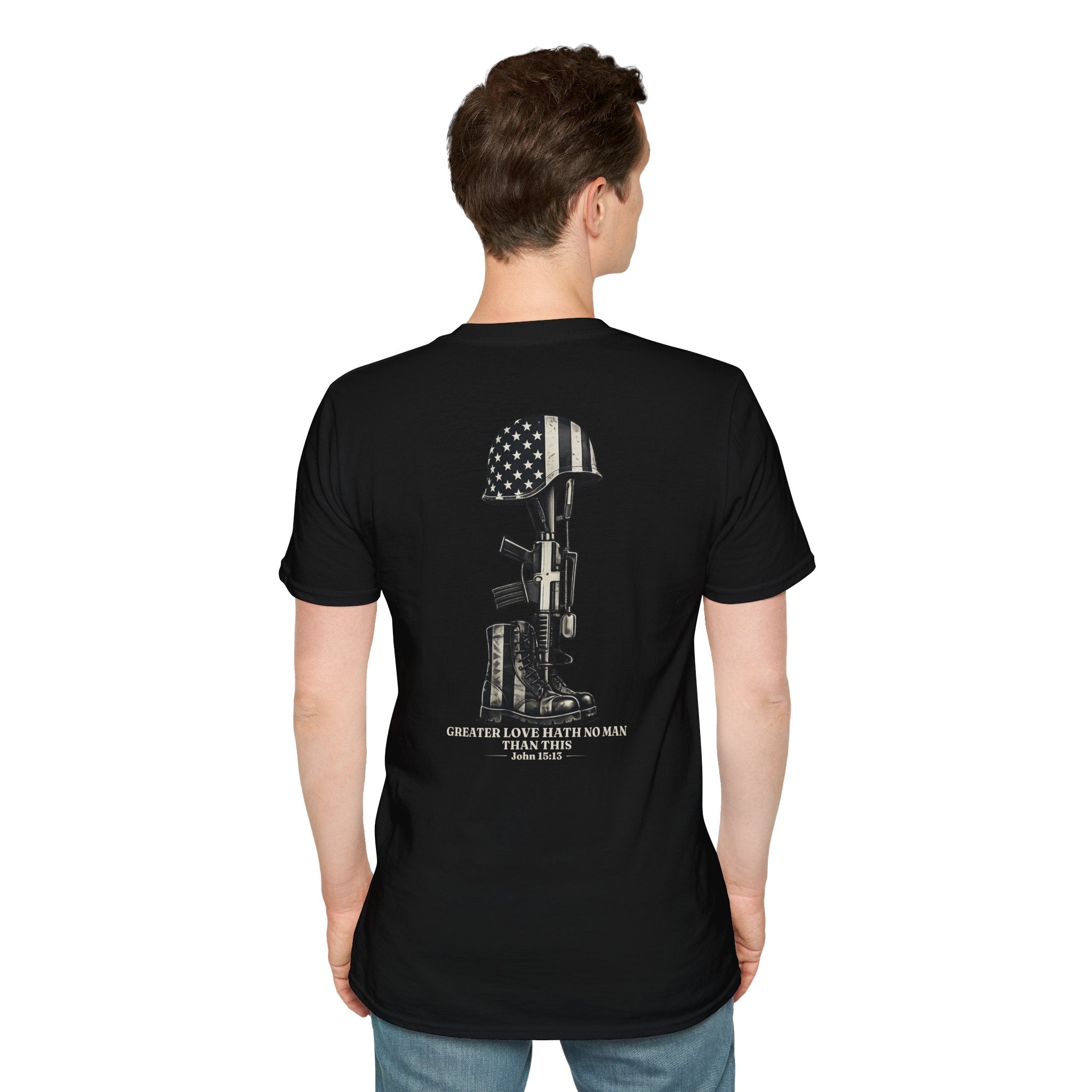 Memorial Military T-Shirt — "Never Forgotten" Fallen Soldier Tribute