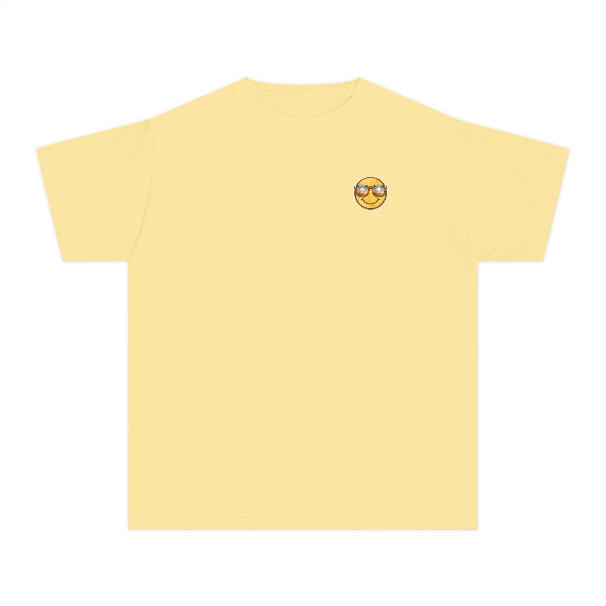 Youth Tee — "Salt & Light" Smiling Sun Graphic (Matthew 5:13-16)