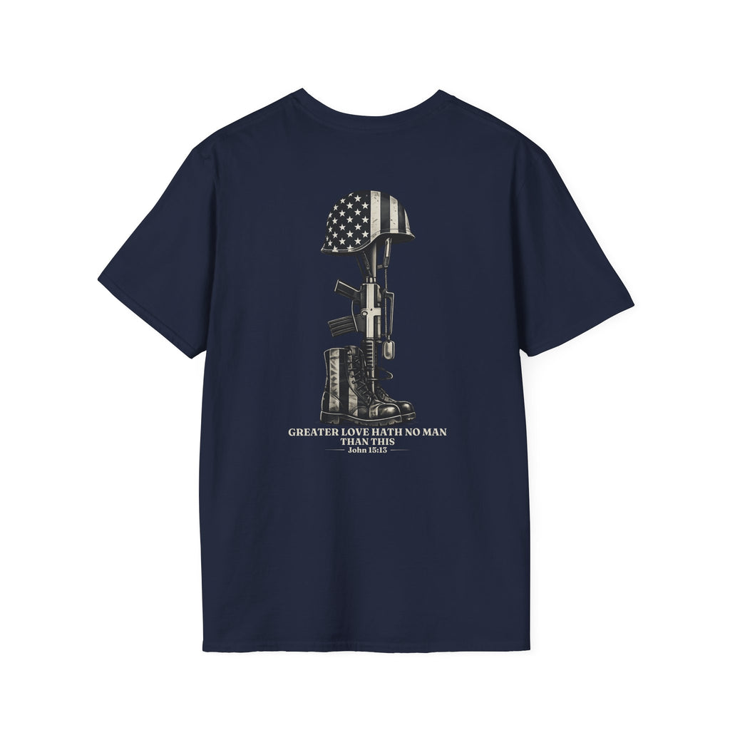 Memorial Military T-Shirt — "Never Forgotten" Fallen Soldier Tribute