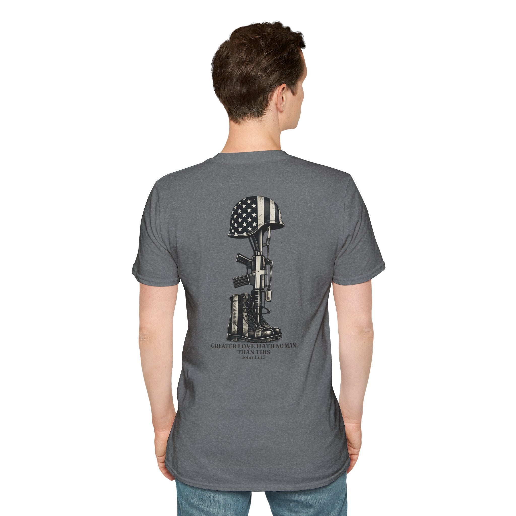 Memorial Military T-Shirt — "Never Forgotten" Fallen Soldier Tribute