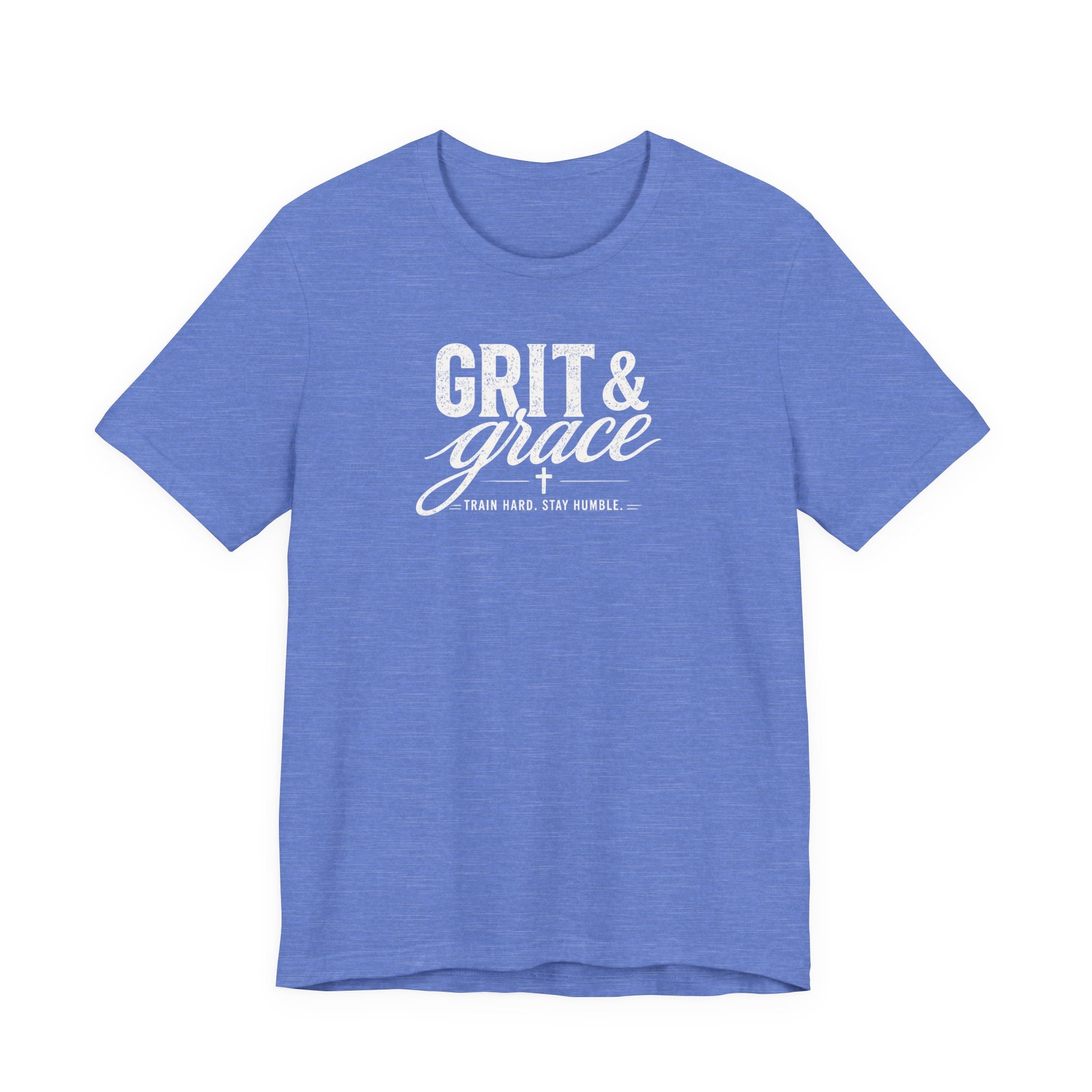 Grit and Grace Shirt | Christian Gym Tee | Faith Workout Shirt | Bella Canvas Shirt | Train Hard Stay Humble Tee