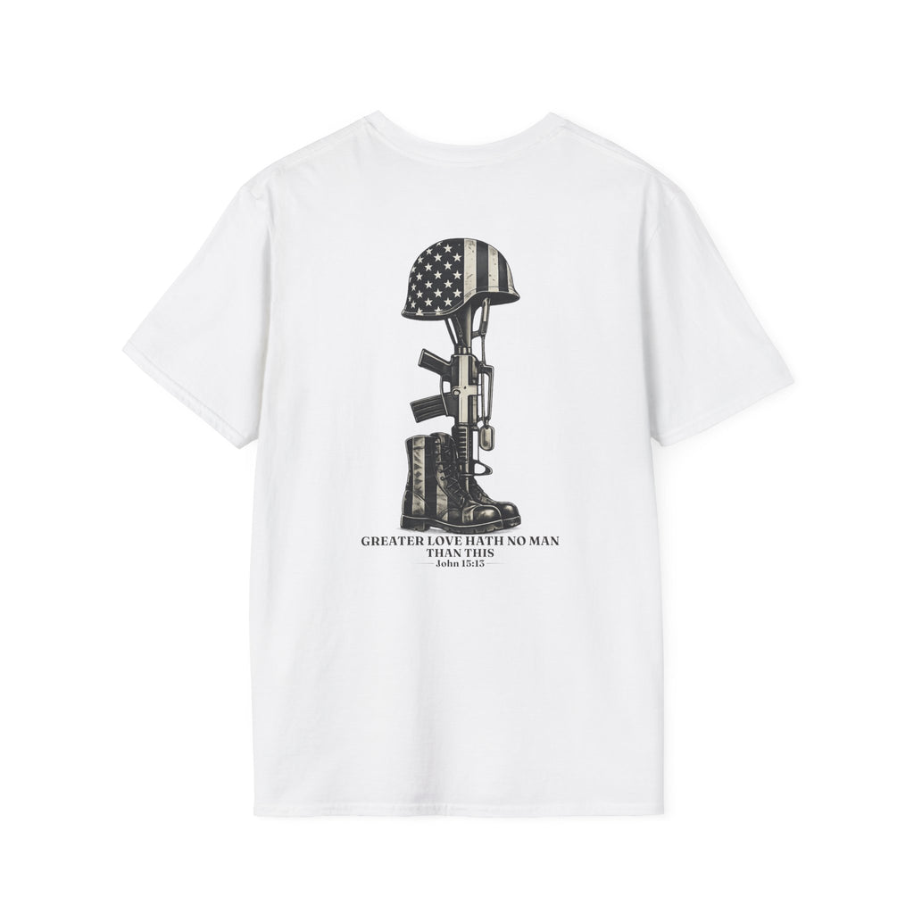 Memorial Military T-Shirt — "Never Forgotten" Fallen Soldier Tribute