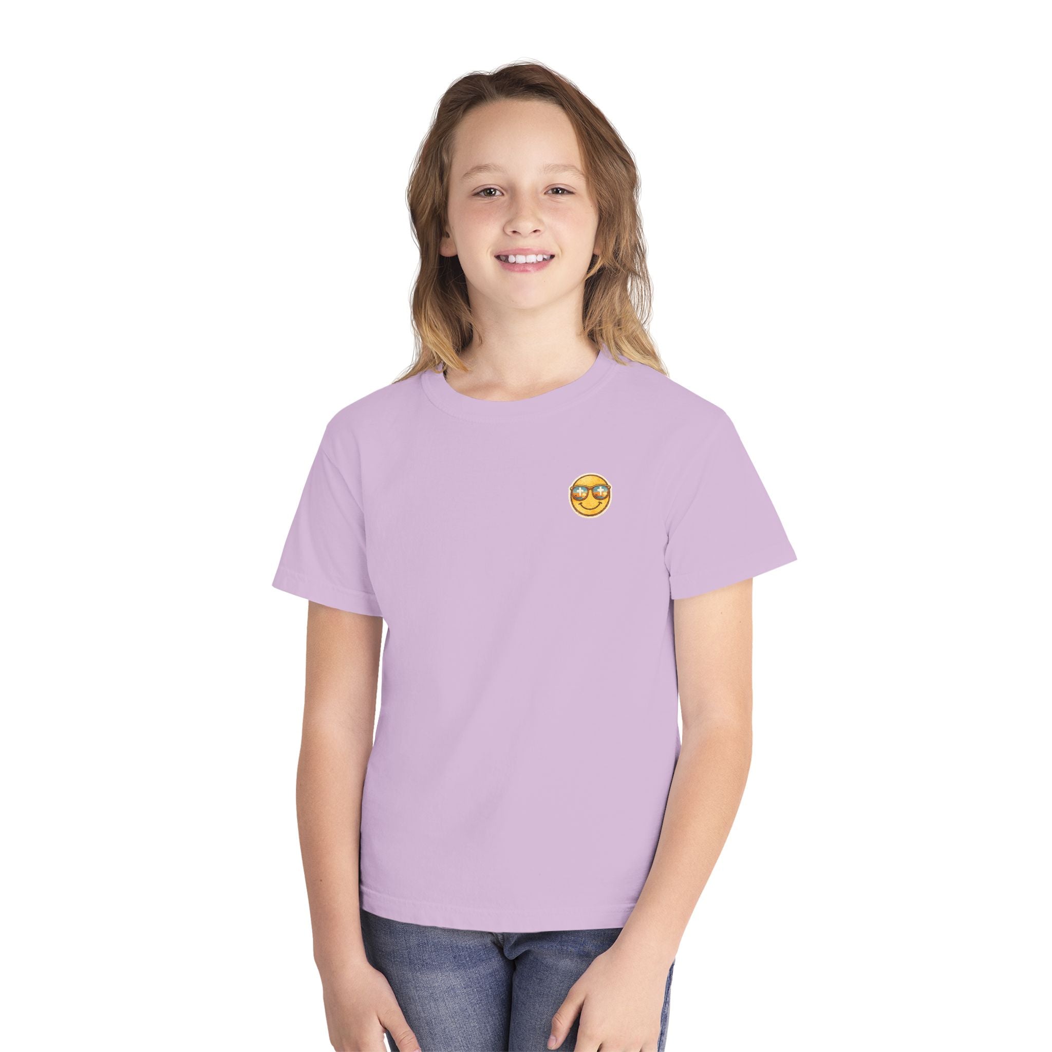 Youth Tee — "Salt & Light" Smiling Sun Graphic (Matthew 5:13-16)