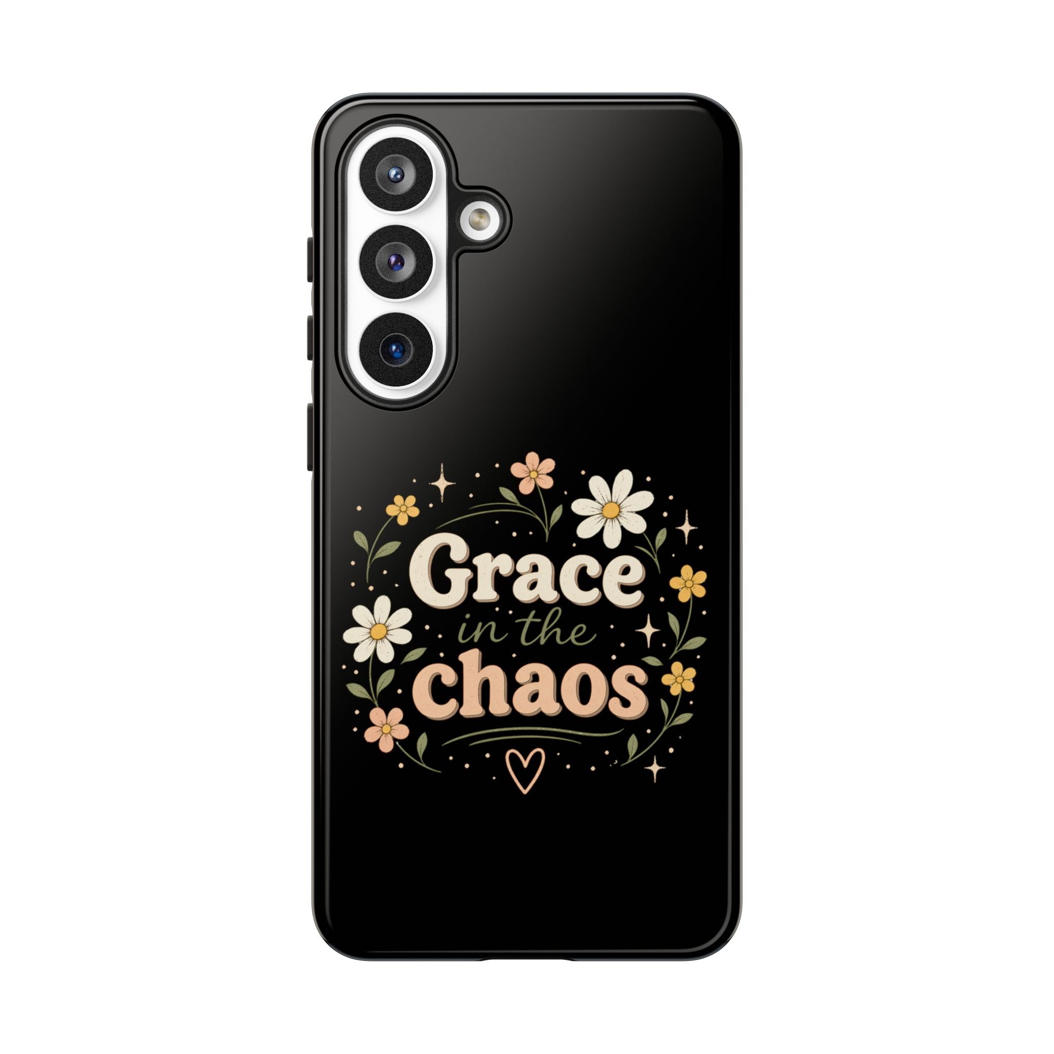 Grace in the Chaos Phone Case — Floral Protective Cover