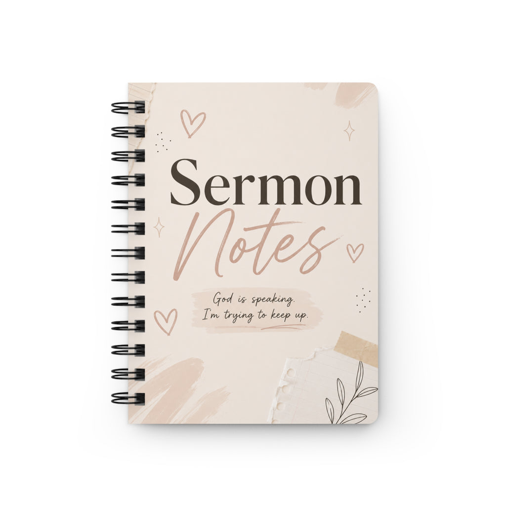 Sermon Notes Spiral Journal — Faith-Based Weekly Church Note Organizer