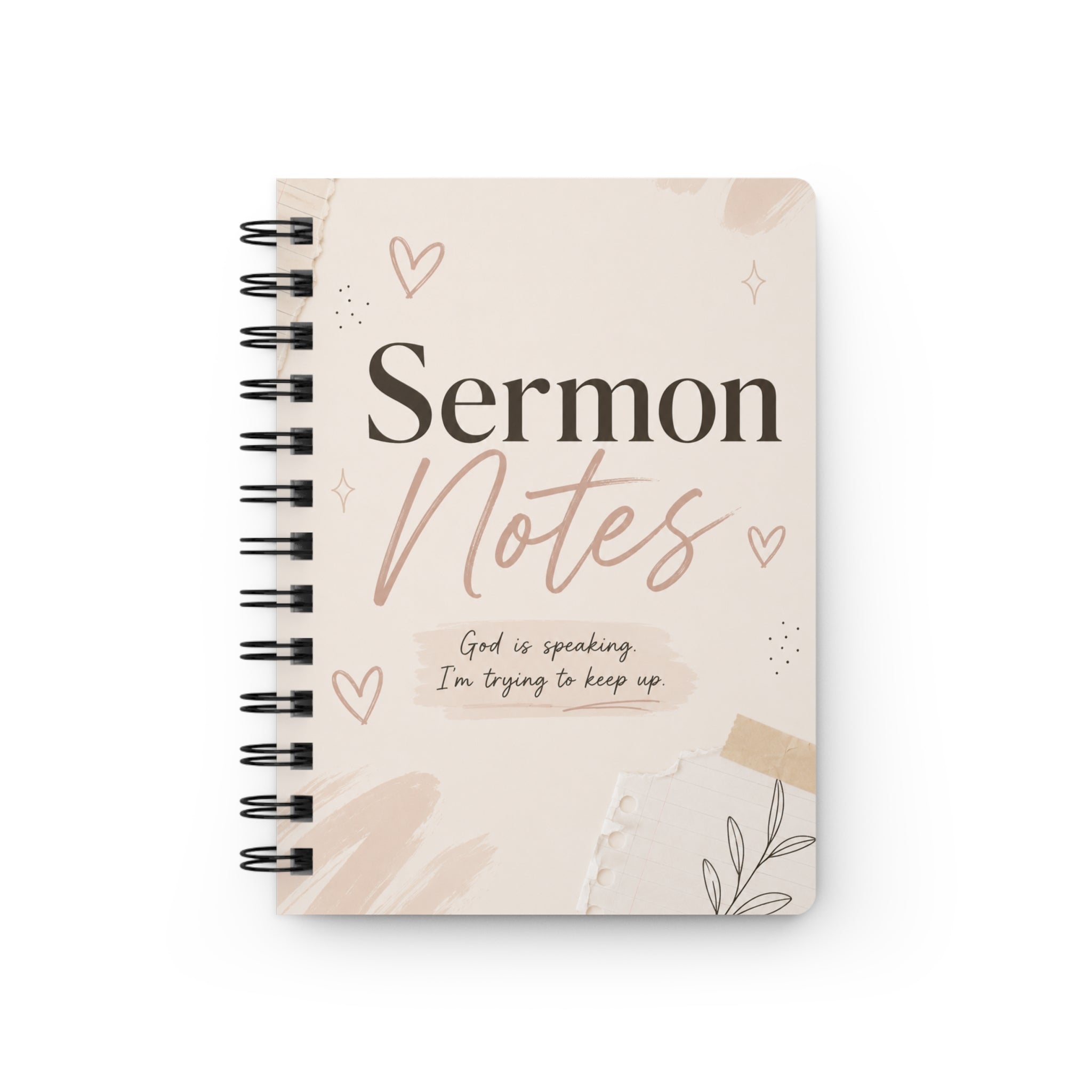 Sermon Notes Spiral Journal — Faith-Based Weekly Church Note Organizer