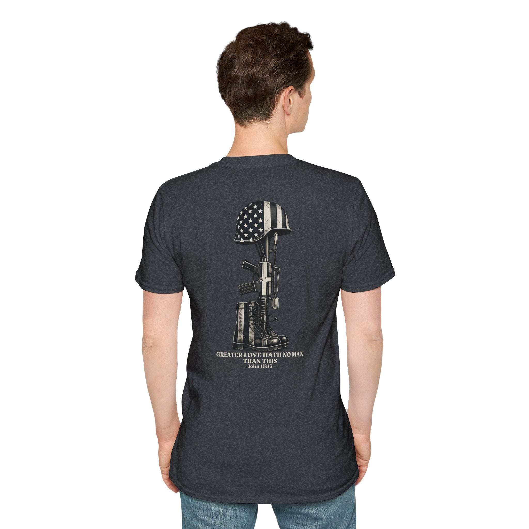Memorial Military T-Shirt — "Never Forgotten" Fallen Soldier Tribute