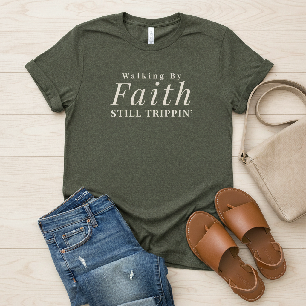 Faith Walking By Faith Still Trippin Tee