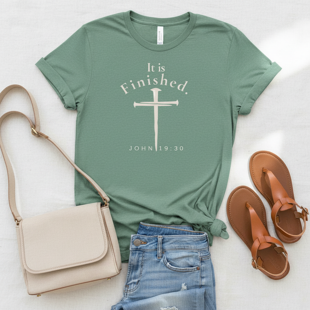 It Is Finished – John 19:30 Christian Easter Shirt