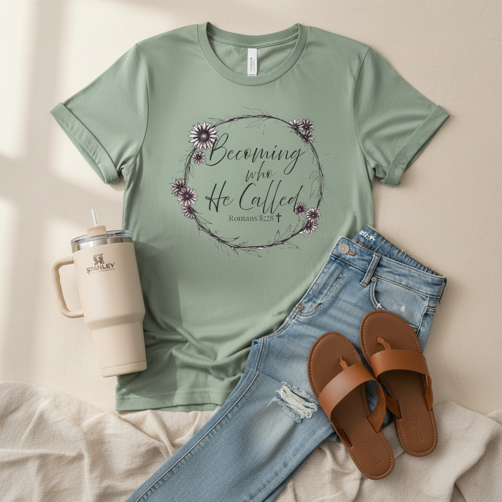 Becoming Who He Called Me To Be Shirt | Romans 8:28