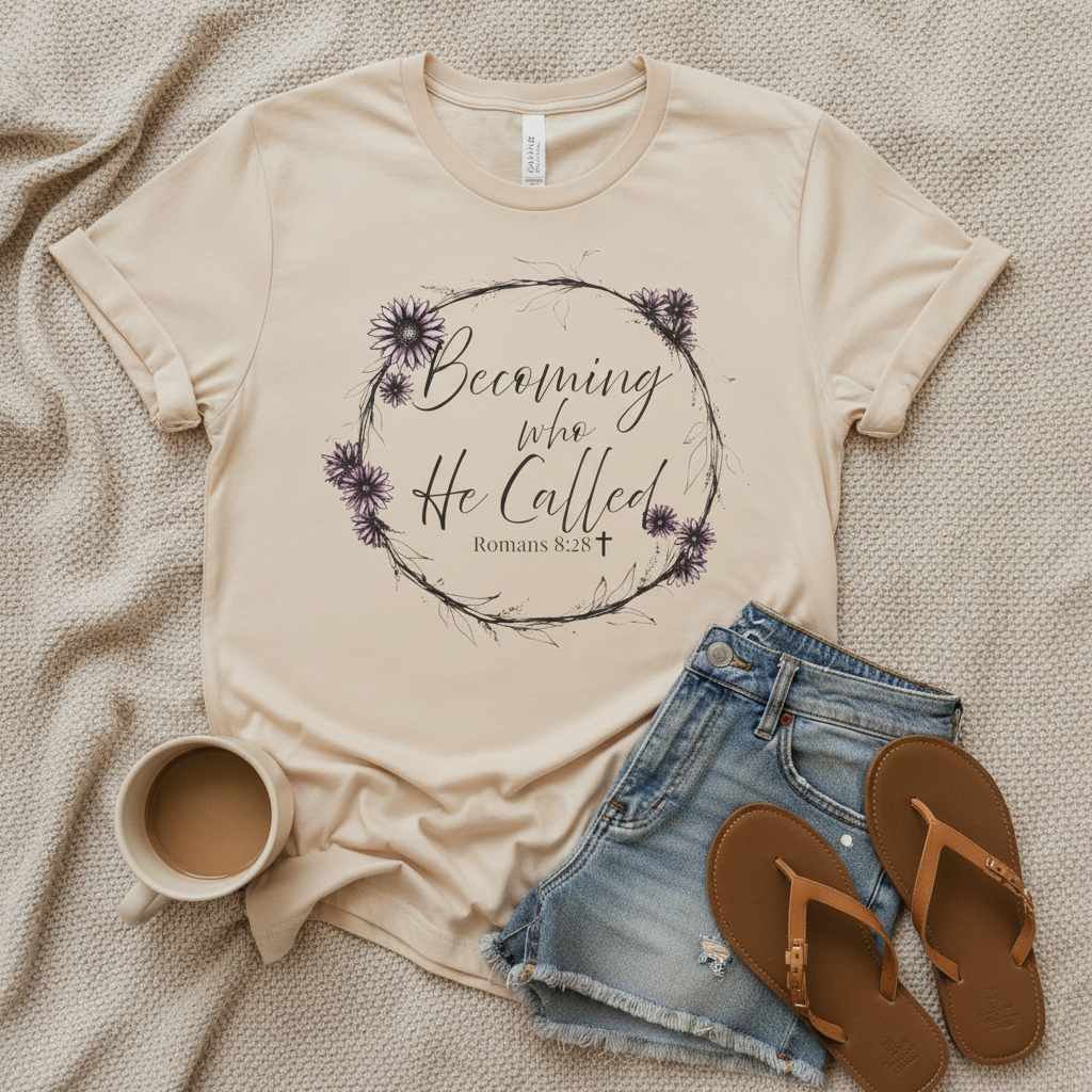 Becoming Who He Called Me To Be Shirt | Romans 8:28