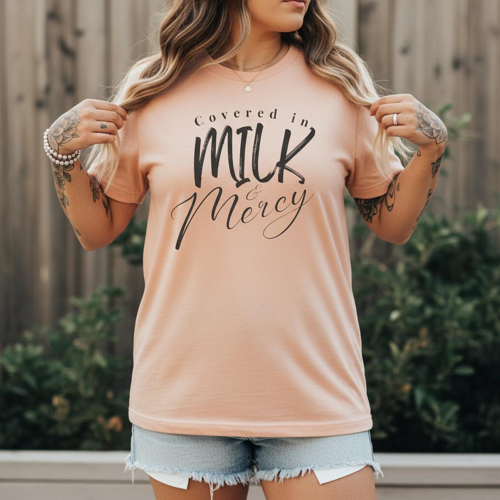 Covered in Milk & Mercy Tee