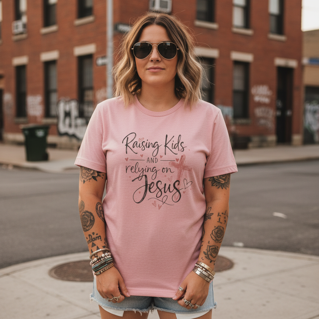 Raising Kids & Relying on Jesus Tee