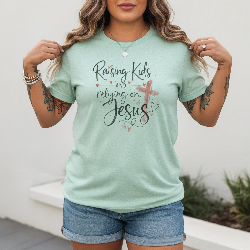 Raising Kids & Relying on Jesus Tee
