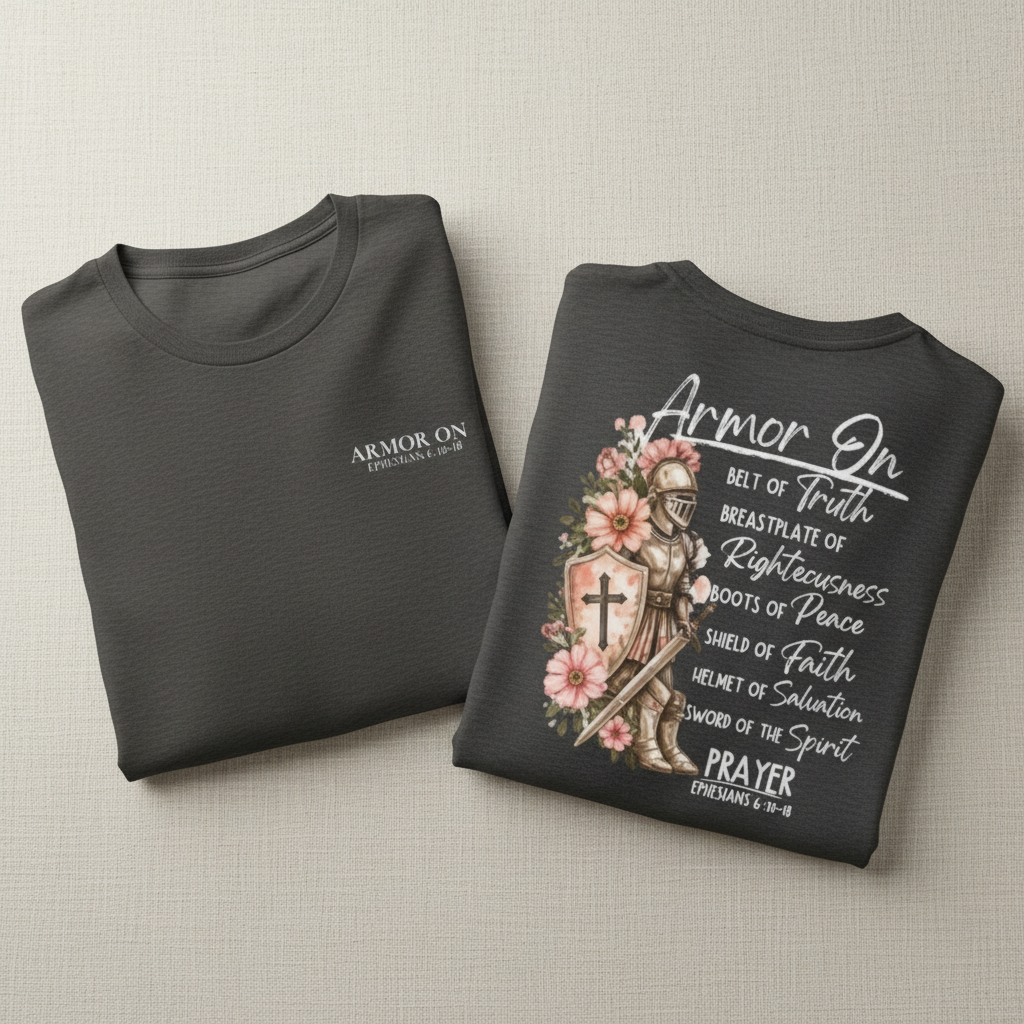 Armor On Christian T-Shirt | Ephesians 6 Armor of God Shirt
