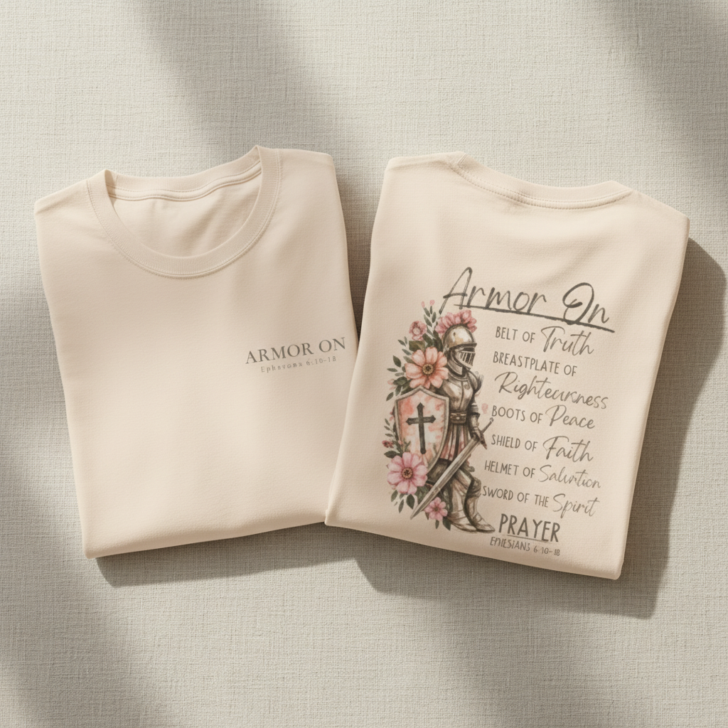 Armor On Christian T-Shirt | Ephesians 6 Armor of God Shirt