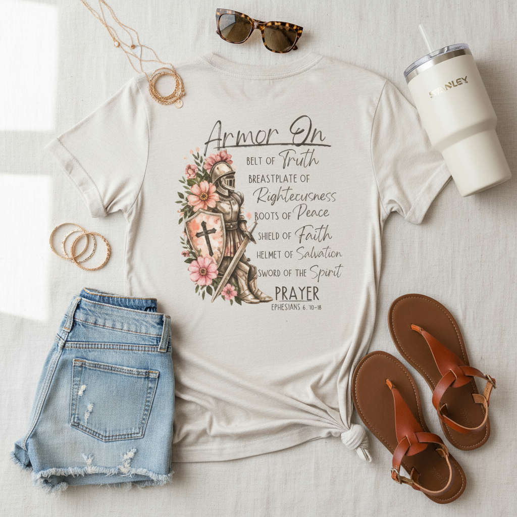 Armor On Christian T-Shirt | Ephesians 6 Armor of God Shirt