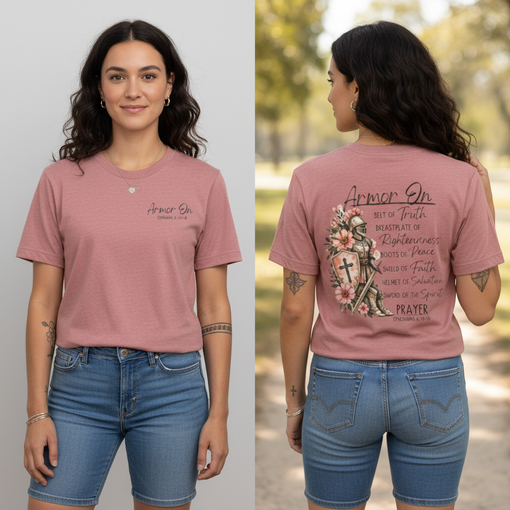 Armor On Christian T-Shirt | Ephesians 6 Armor of God Shirt