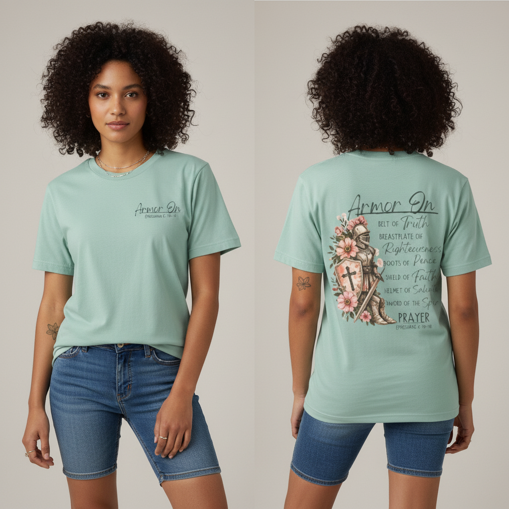 Armor On Christian T-Shirt | Ephesians 6 Armor of God Shirt
